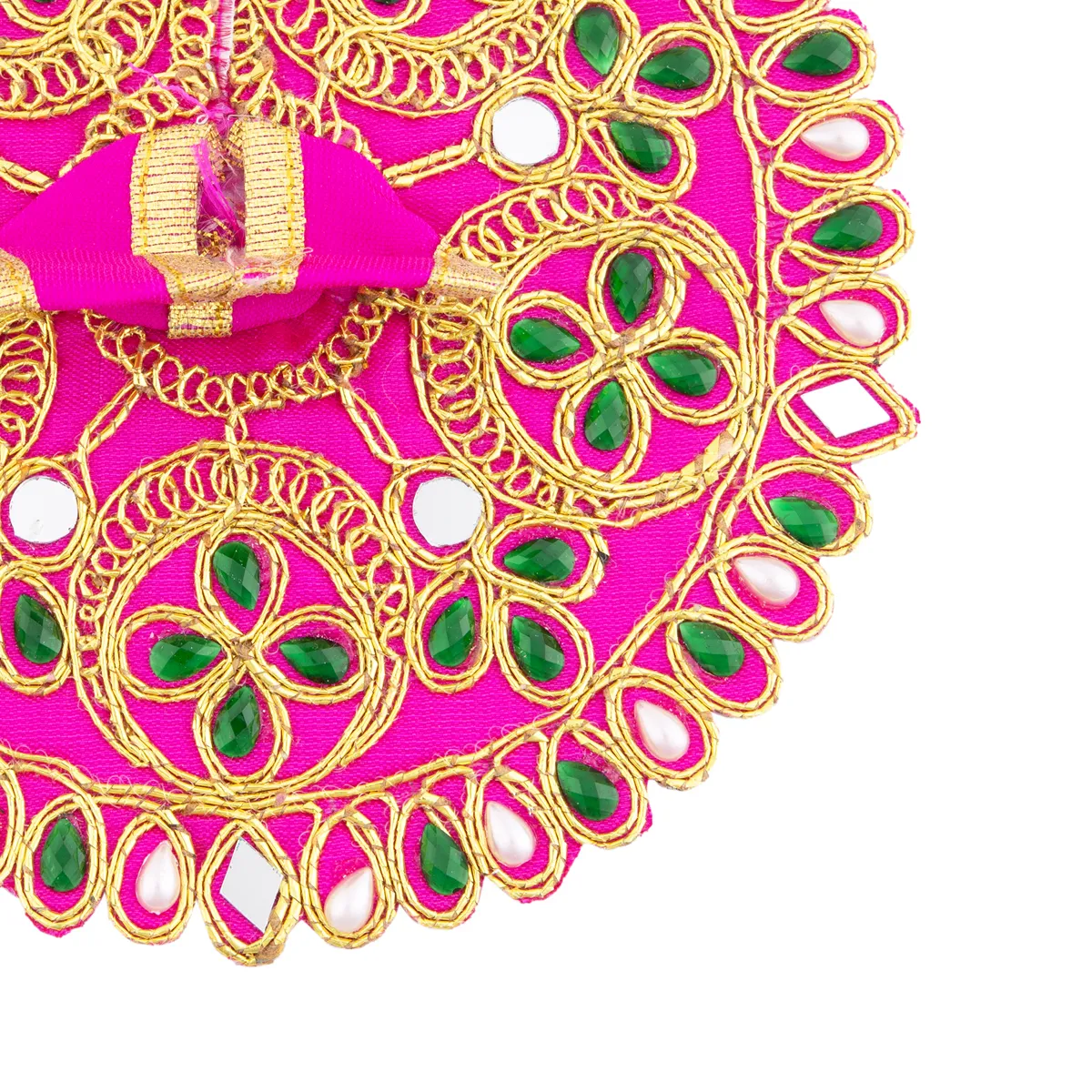 Krishna Dress - 5.5 Inches | Stone & Embroidery Design Krishna Costume/ Kanha Ji Dress for Deity - Image 10