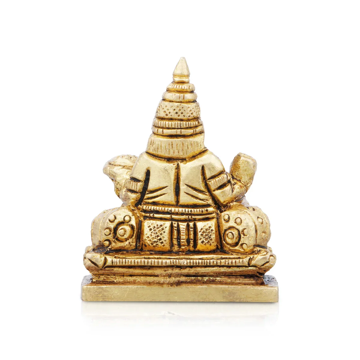 Kuber Murti - 2 x 1.5 Inches | Antique Brass Statue/ Kubera God Statue for Pooja/ 160 Gms Approx - Image 4