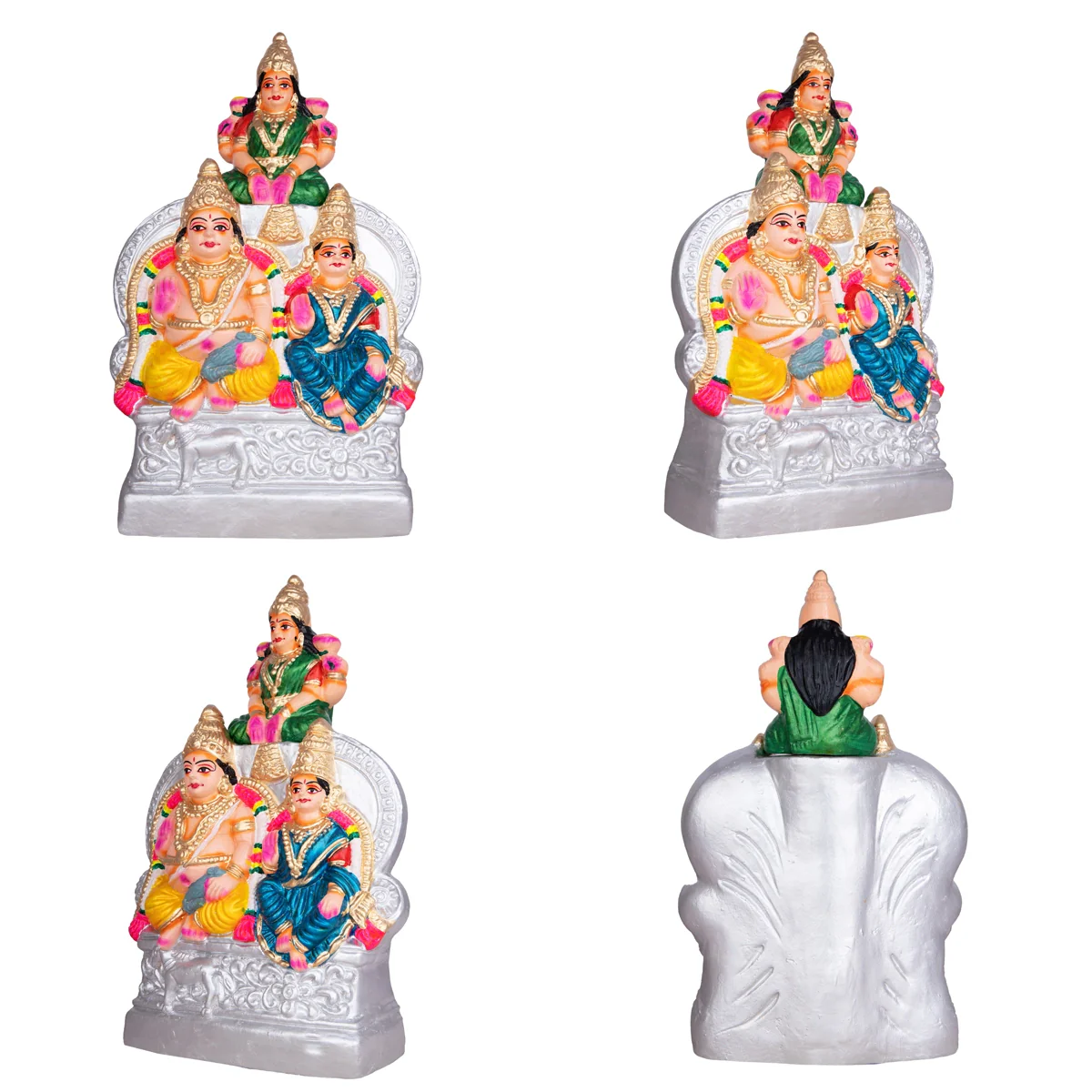 Kubera Lakshmi Statue Clay Golu Bommai Set- 12 X 7.5 Inches | Navaratri Golu Gombe/Giri Golu Doll/Navratri Decor - Image 2