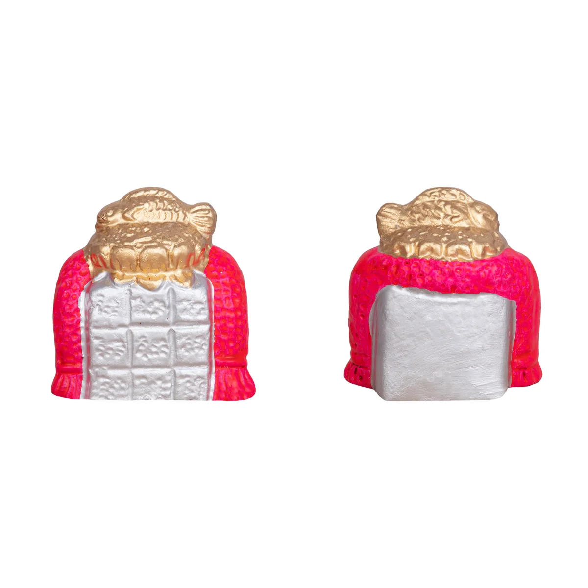Kubera Lakshmi Statue Clay Golu Bommai Set- 12 X 7.5 Inches | Navaratri Golu Gombe/Giri Golu Doll/Navratri Decor - Image 5