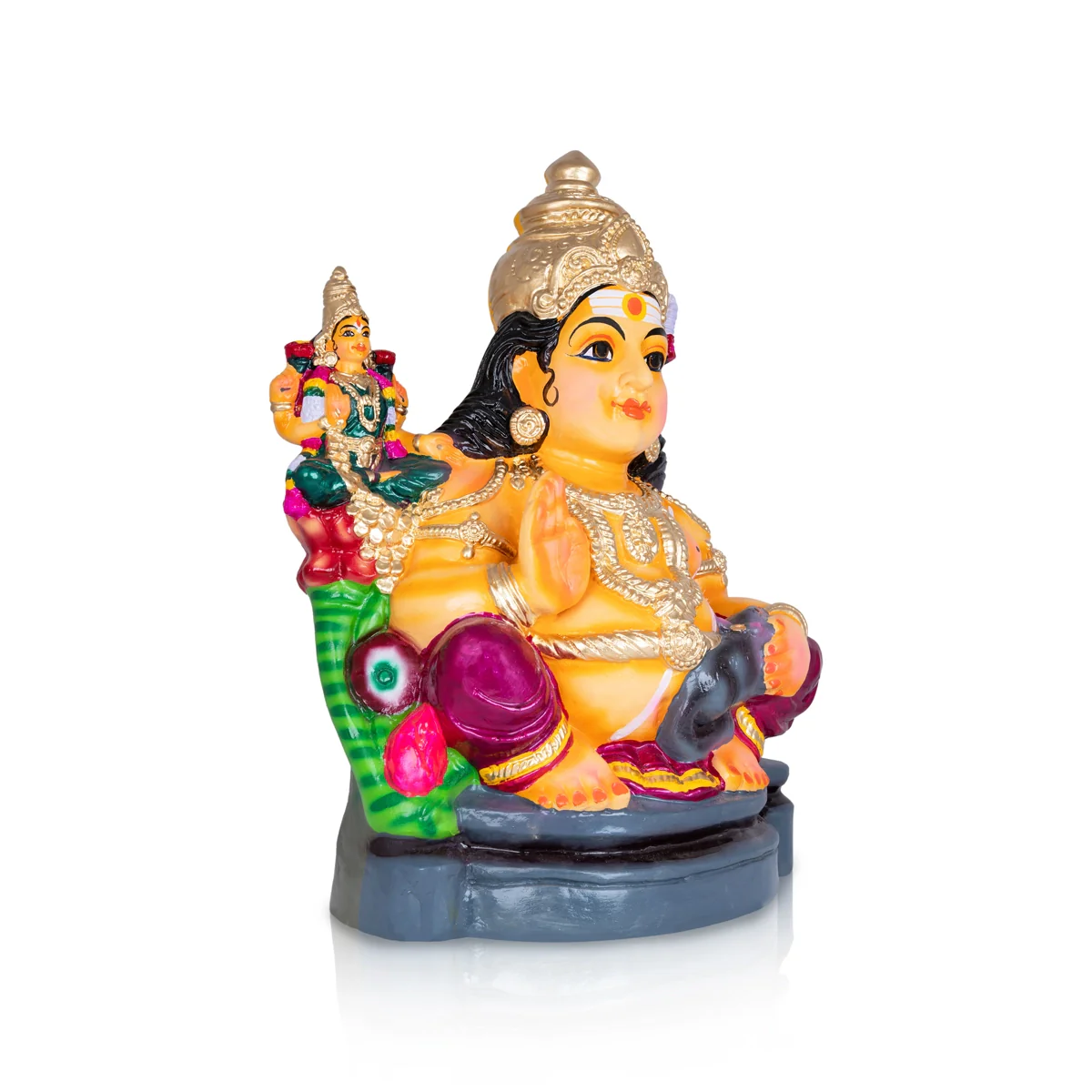 Kubera Lakshmi Statue Paper Mache Golu Bommai- 20 X 15 Inches | Giri Golu Doll/Navaratri Gombe/ Navratri Décor - Image 2