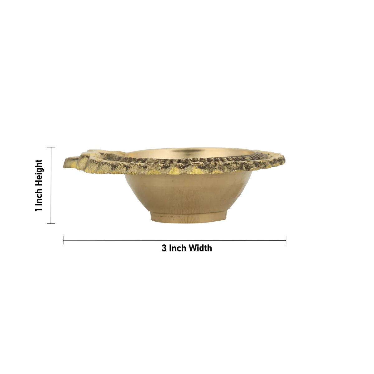 Kubera Lakshmi Vilakku - 1 x 3 Inches | Brass Lamp/ Brass Deepam/ Laxmi Kubera Deepam for Pooja - Image 3