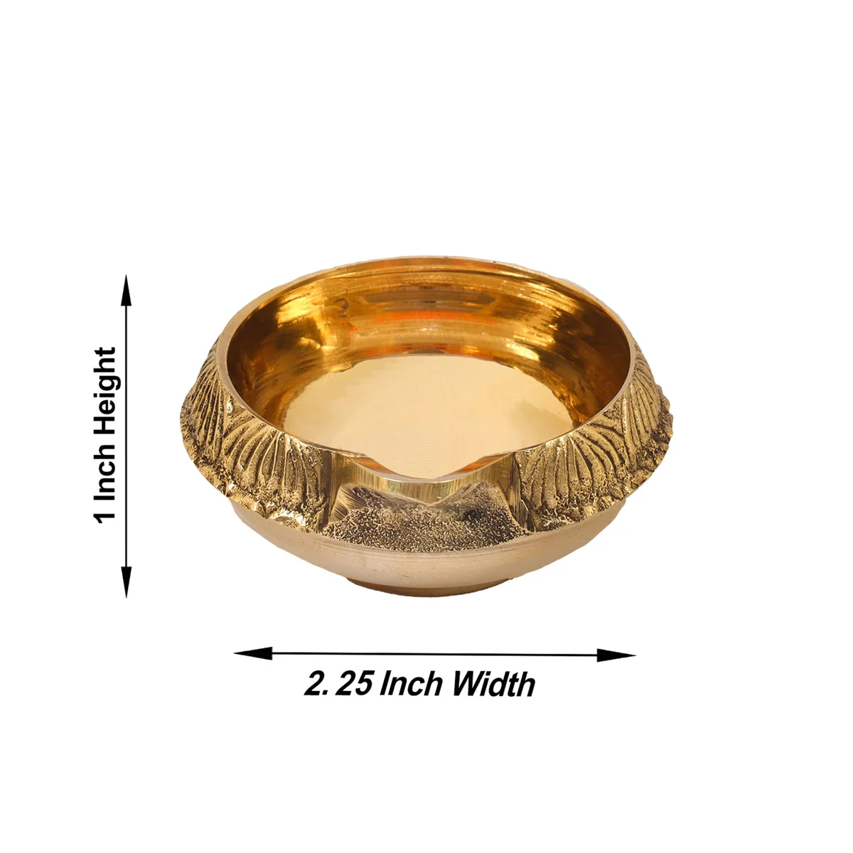 Kubera Vilakku - 1 x 2.25 Inches | Brass Lamp/ Kuber Deepam/ Kuber Diya for Pooja - Image 2