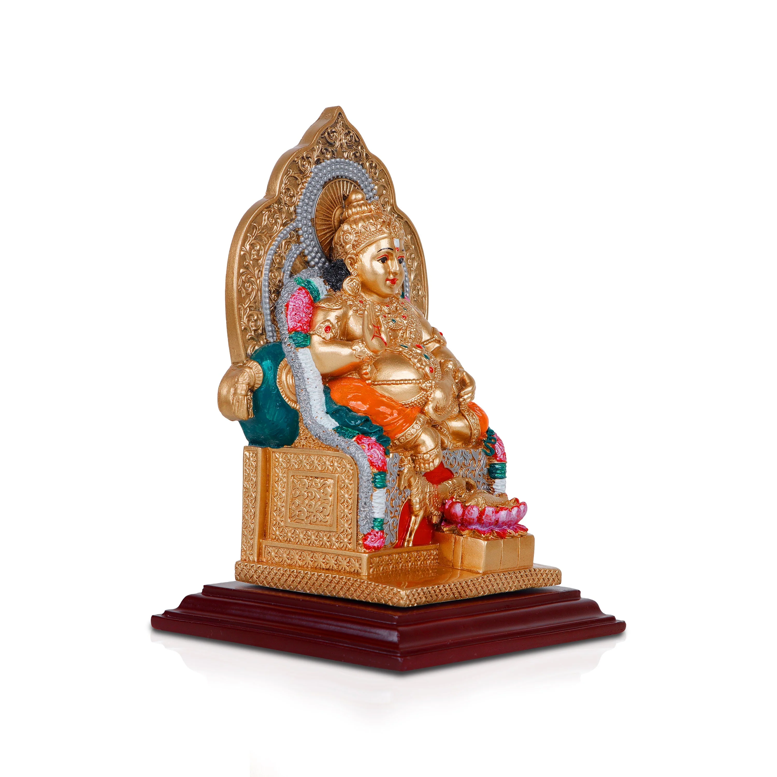 Kuberan Statue - 8 Inches | Kuber Murti/ Golden Polish Kuber Statue/ Kuberan Idol for Home - Image 4
