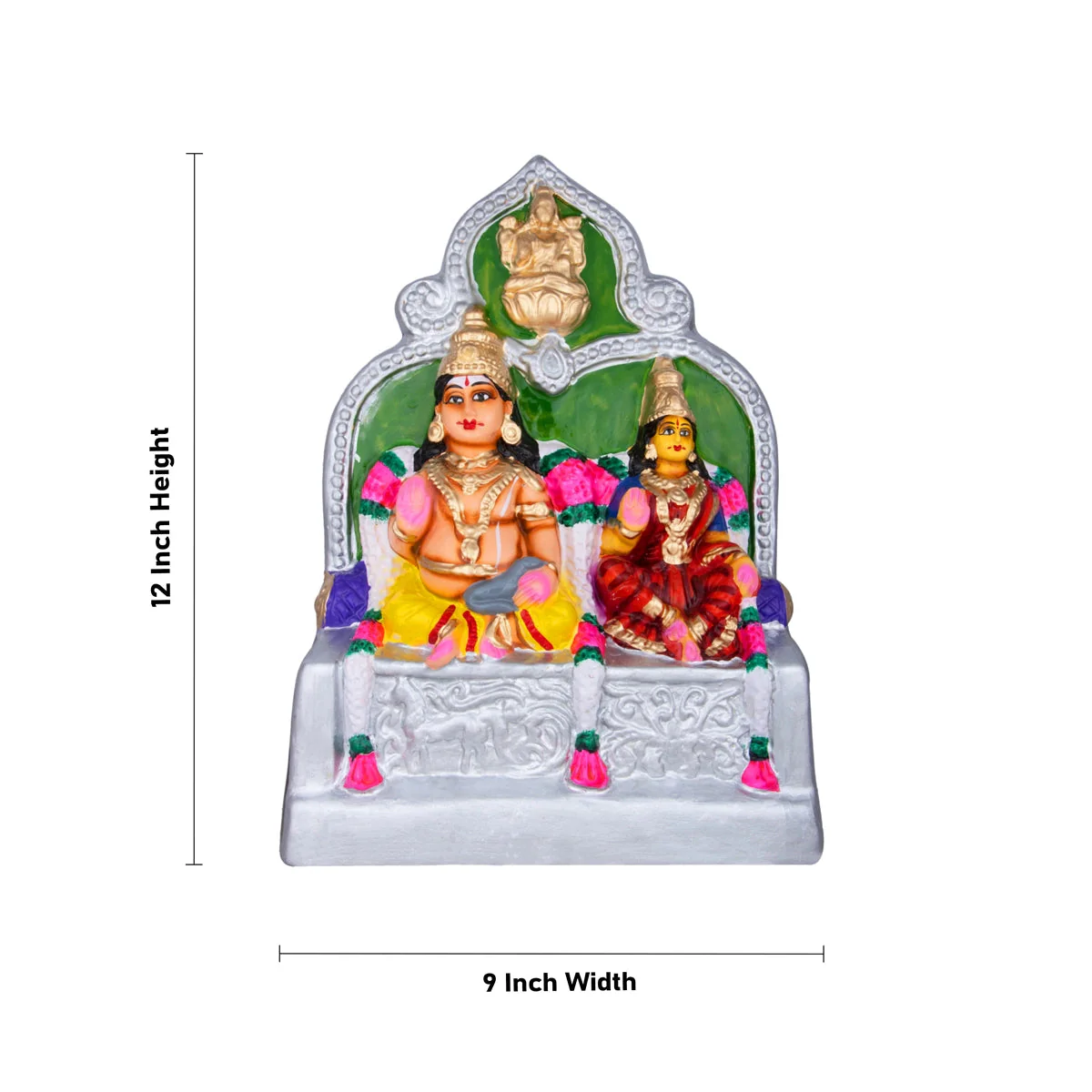 Kuberan Paper Mache Golu Bommai Set - 12 x 9 Inches | Giri Golu Doll/ Navaratri Golu Bomma/Bommai/Gombe - Image 5