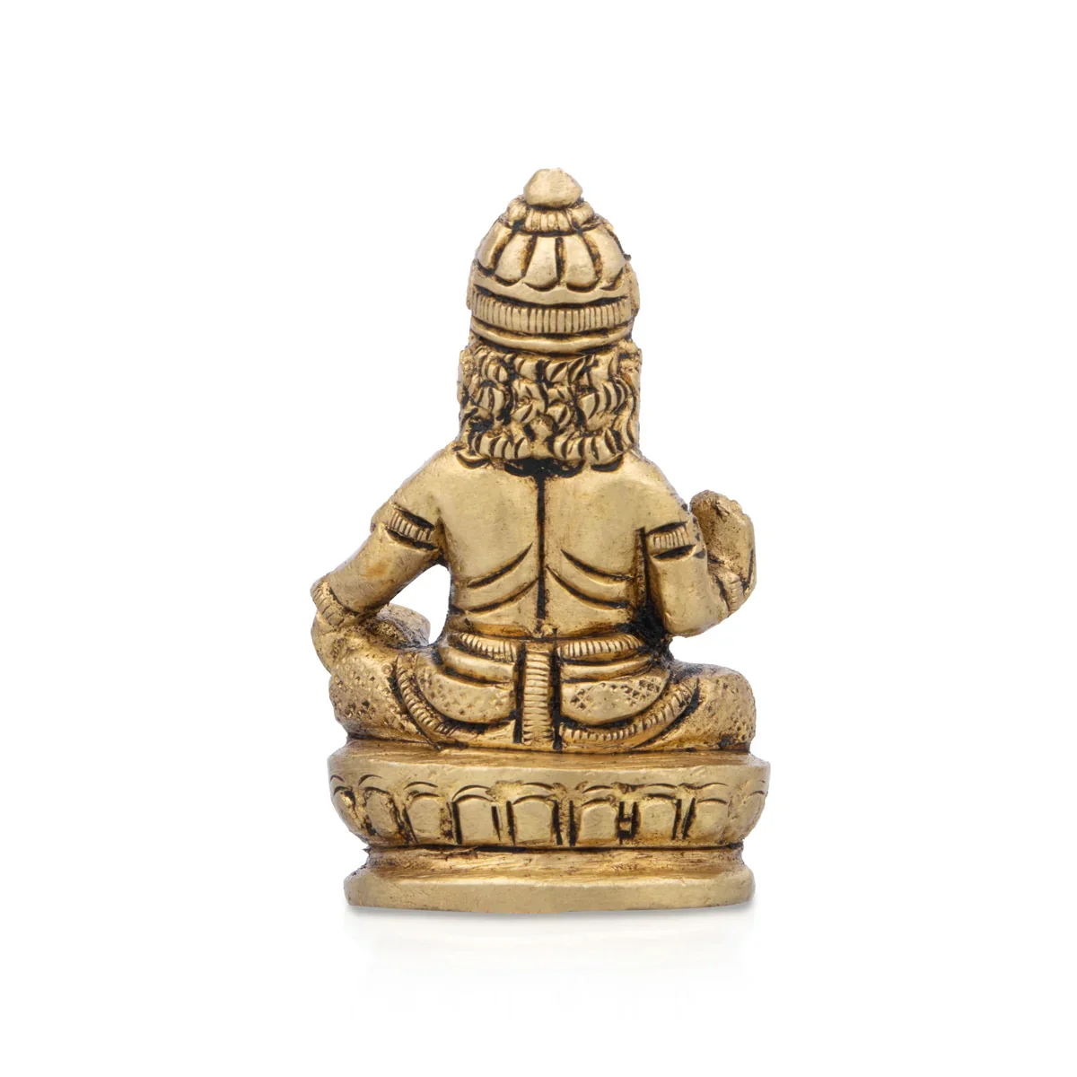 Kuberan Statue - 2 x 1 Inches | Antique Brass Statue/ Kuber Murti for Pooja/ 110 Gms Approx - Image 4