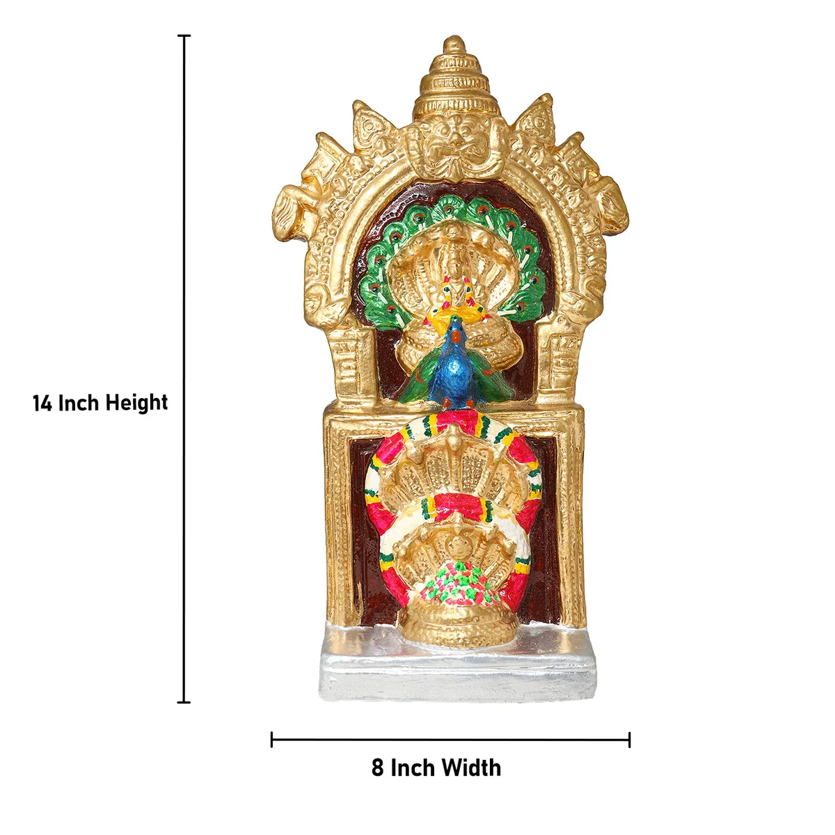 Kukke Subramanyar Clay Golu Bommai - 14 x 8 Inches | Giri Golu Doll/ Navaratri Golu Bomma/Gombe/Bommai - Image 5