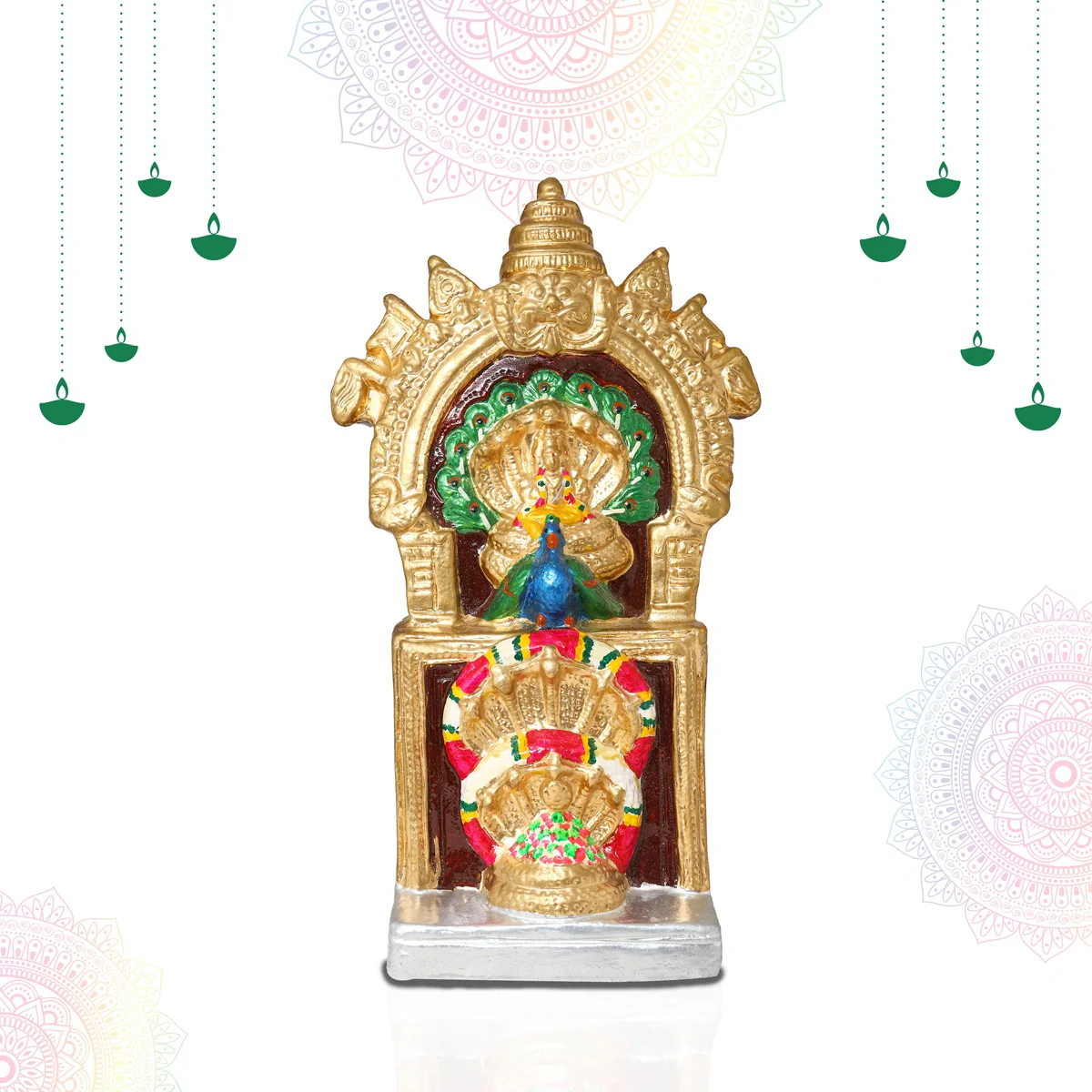 Kukke Subramanyar Clay Golu Bommai - 14 x 8 Inches | Giri Golu Doll/ Navaratri Golu Bomma/Gombe/Bommai - Image 6