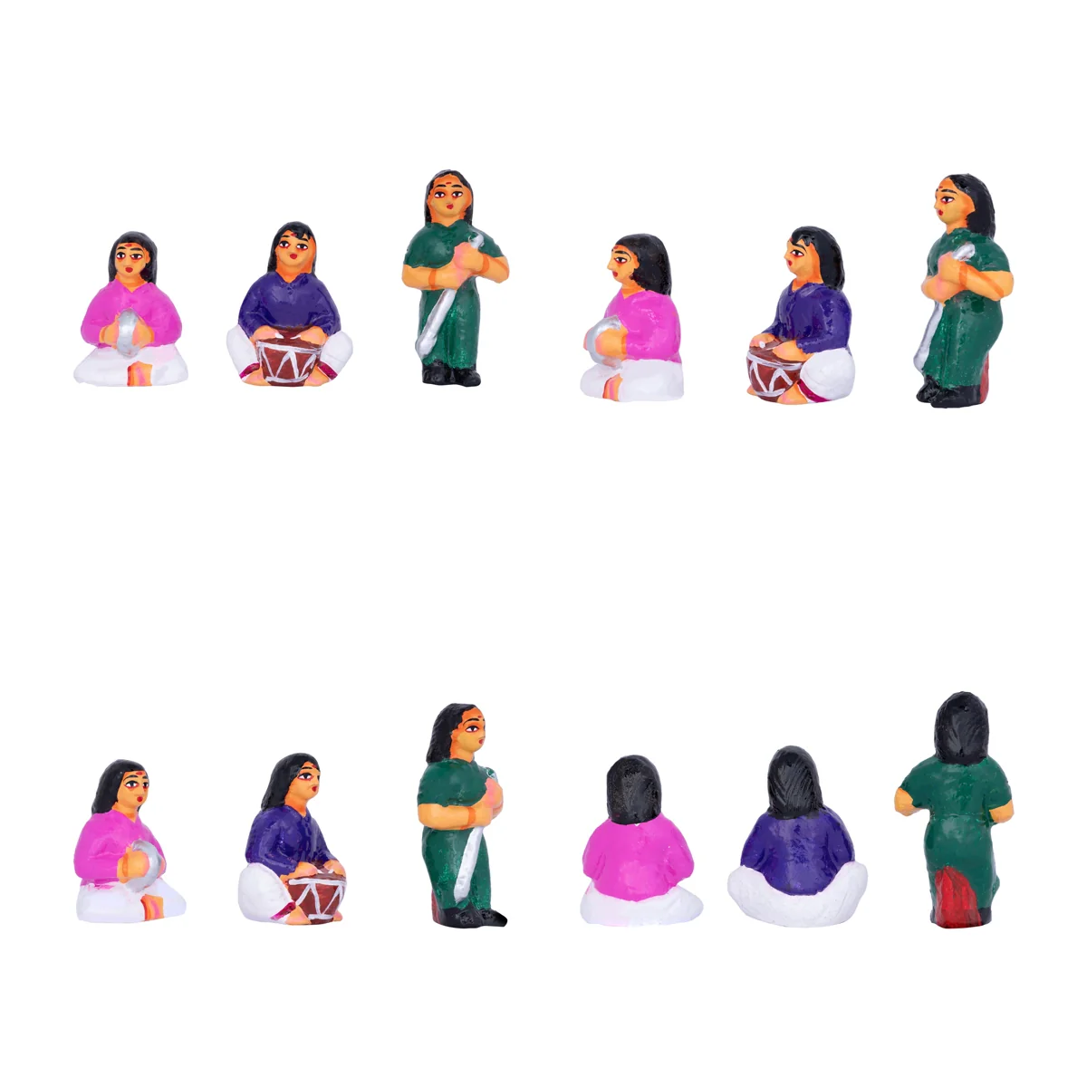 Kumbhakarna Paper Mache Golu Bommai Set - 9 X 17.5 Inches | Navaratri Golu Gombe/Giri Golu Doll/ Navratri Decor - Image 5