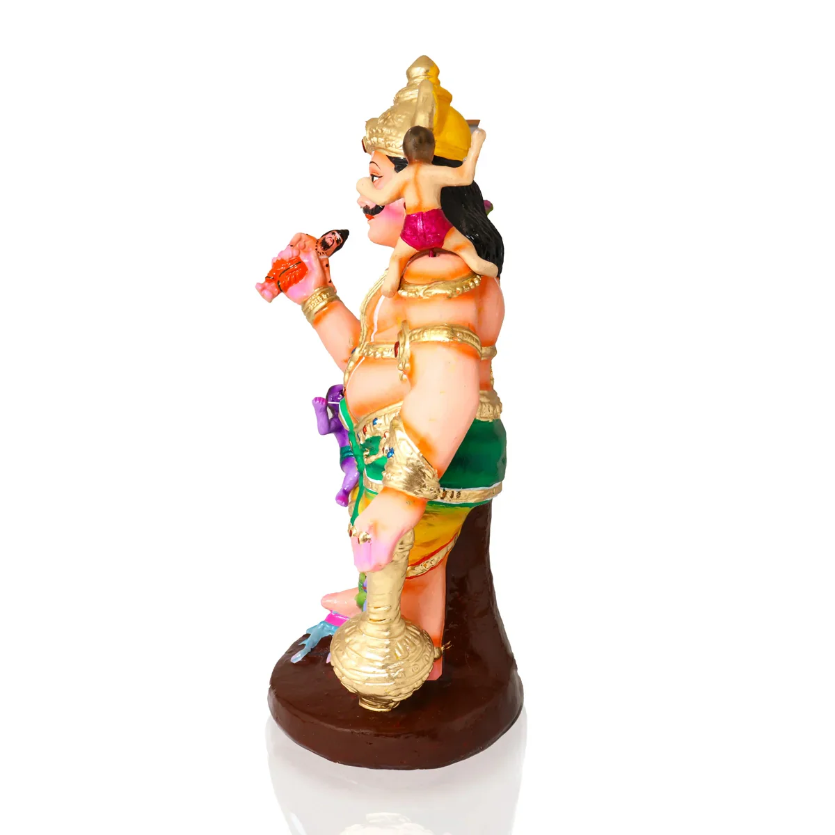 Kumbhakarna War Clay Golu Bommai Set - 19 x 12 Inches | Giri Golu Doll/ Navaratri Golu Bomma/Gombe/Bommai - Image 3