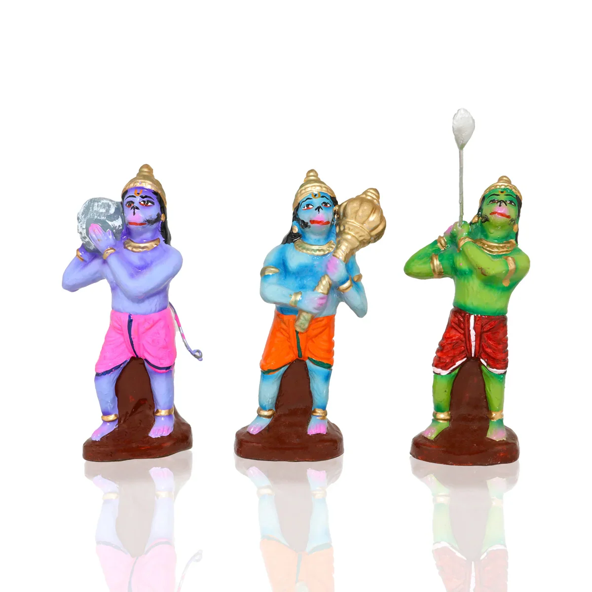 Kumbhakarna War Clay Golu Bommai Set - 19 x 12 Inches | Giri Golu Doll/ Navaratri Golu Bomma/Gombe/Bommai - Image 6