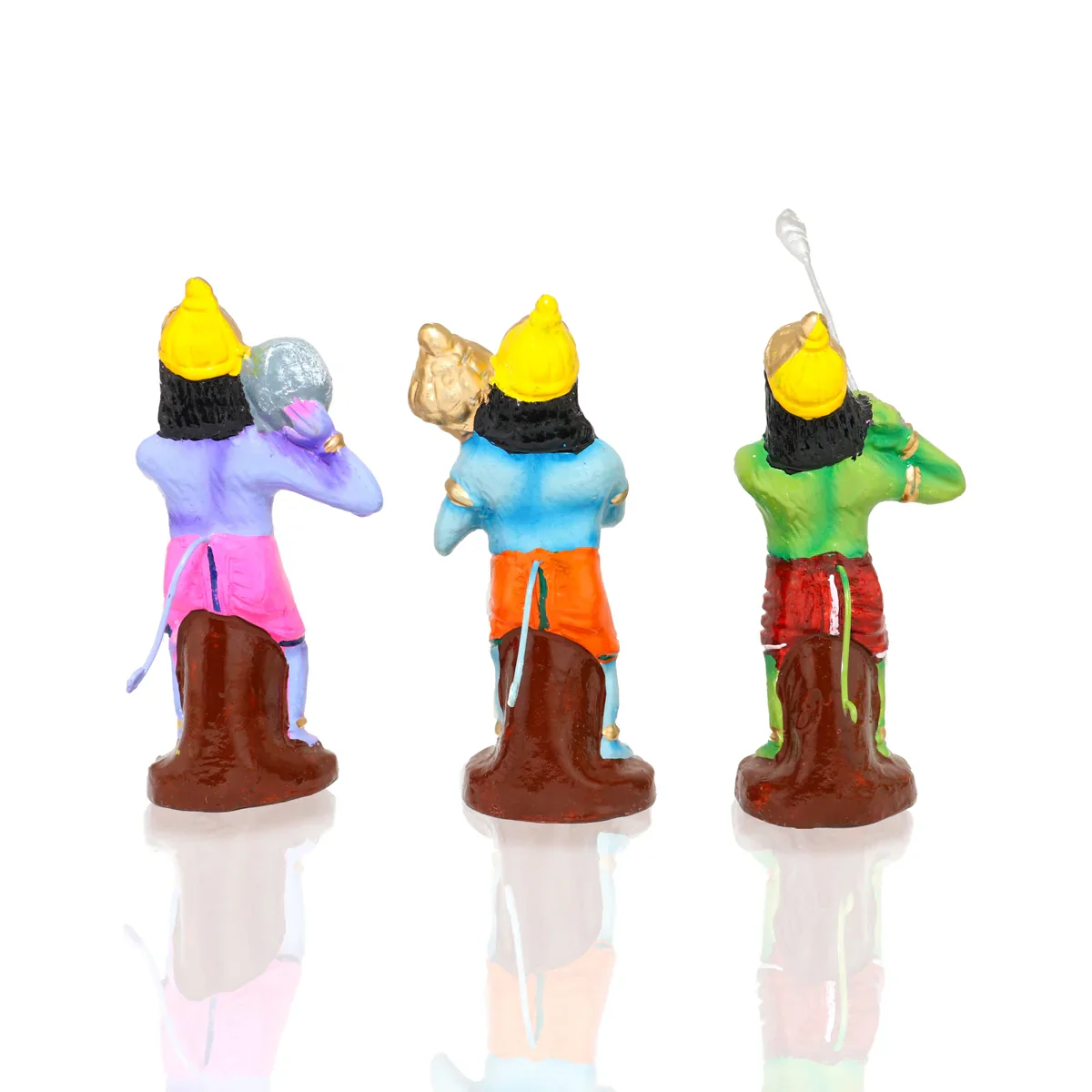 Kumbhakarna War Clay Golu Bommai Set - 19 x 12 Inches | Giri Golu Doll/ Navaratri Golu Bomma/Gombe/Bommai - Image 7