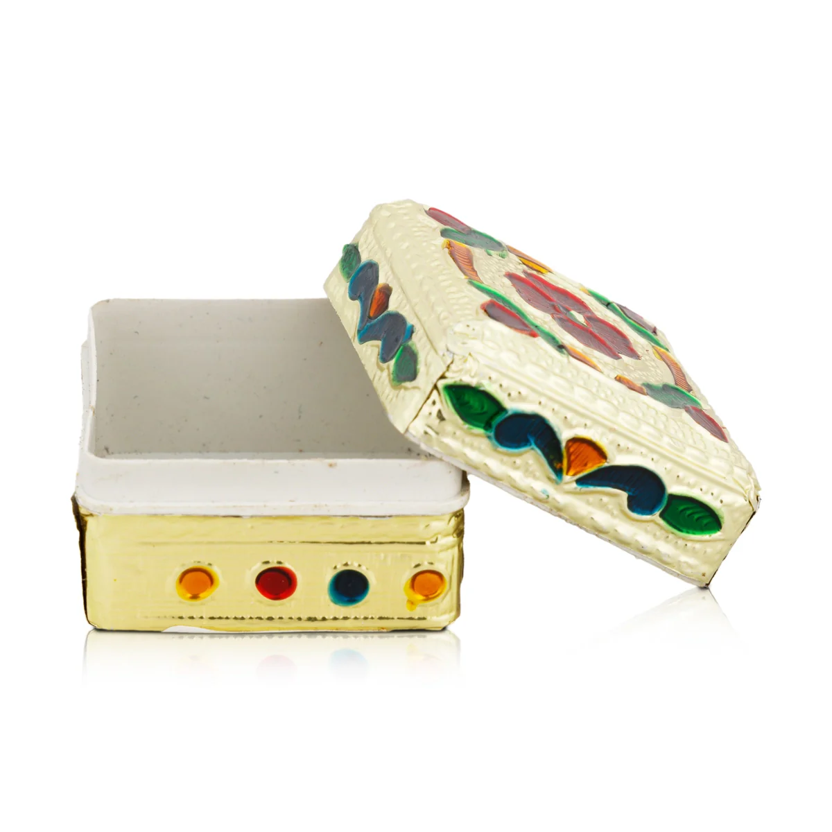 Kumkum Box - 1 x 1.25 Inches | Decorative Kumkum Bharani/ Kumkum Pot/ Sindoor Pot for Women - Image 3