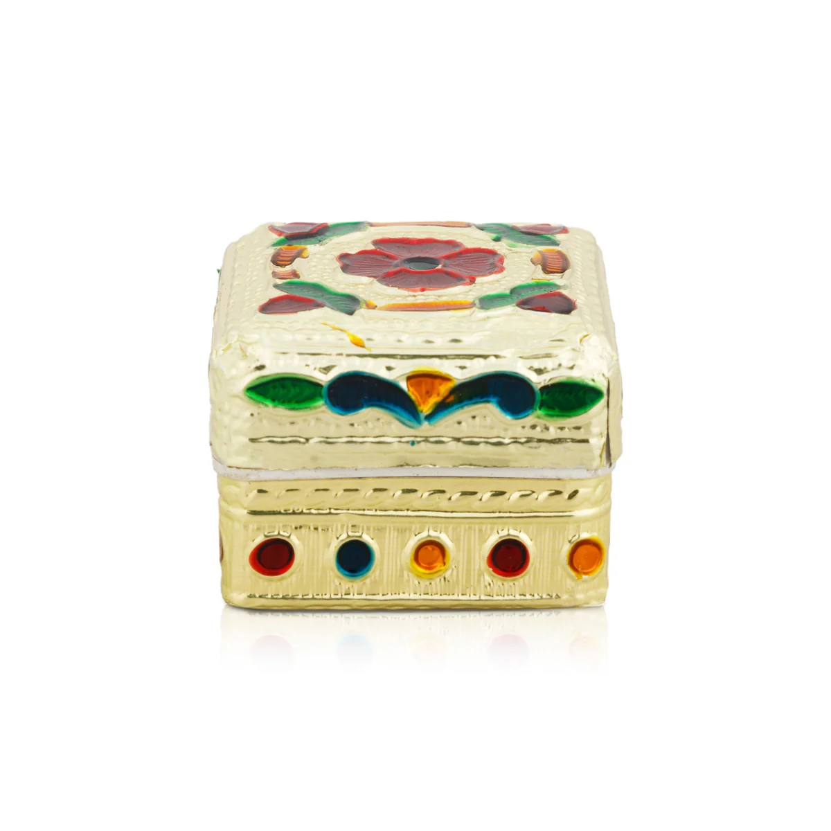 Kumkum Box - 1 x 1.25 Inches | Decorative Kumkum Bharani/ Kumkum Pot/ Sindoor Pot for Women - Image 4