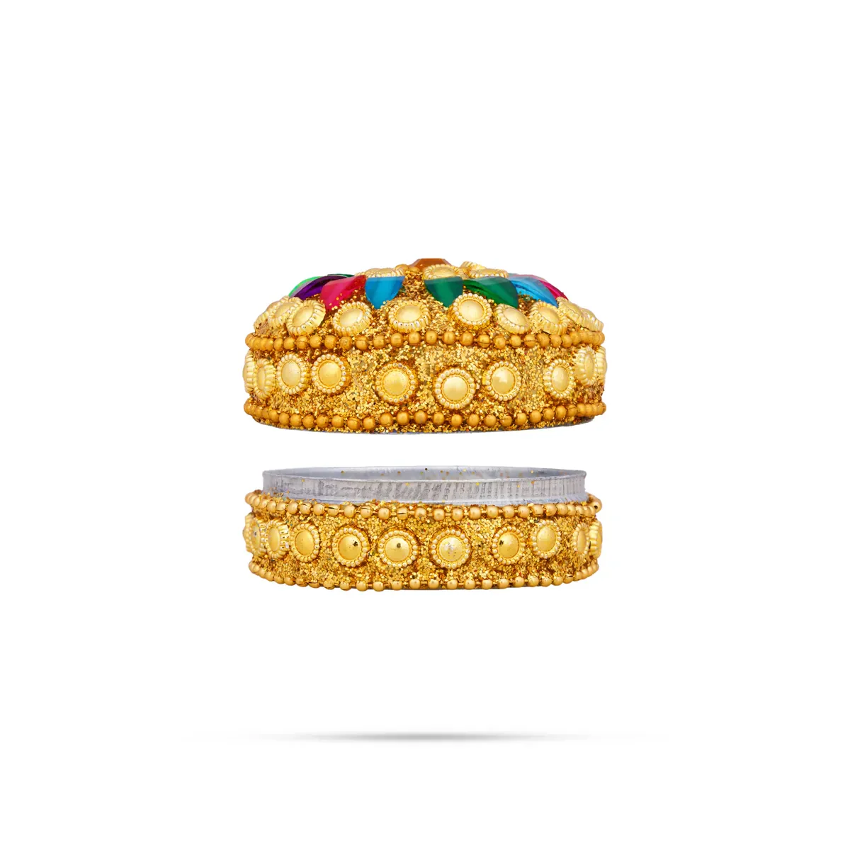 Kumkum Box - 2 X 1 Inches | 12 Pcs / Fancy Sindoor Box/ Kumkum Holder/ Decorative Pooja Dabbi - Image 4