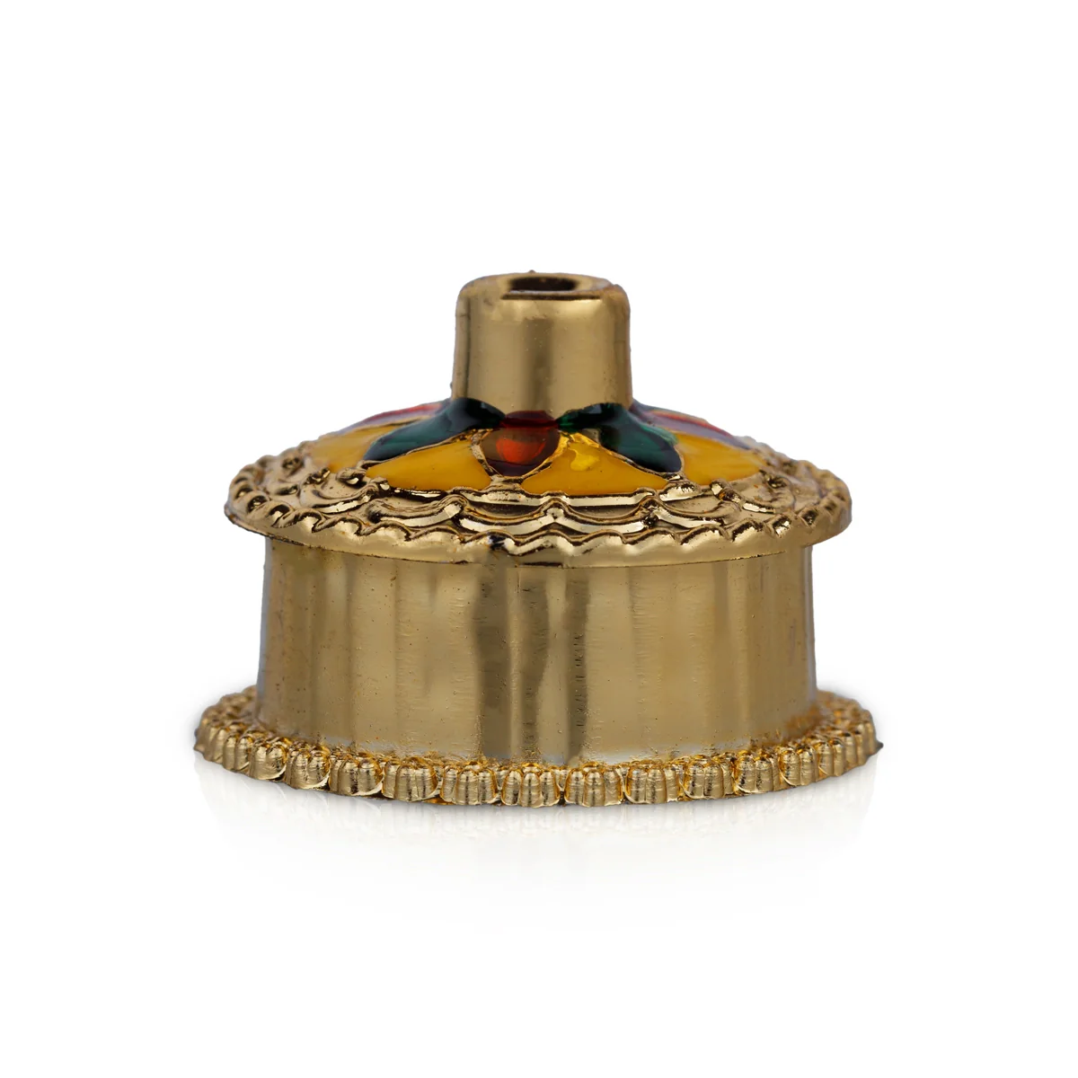 Kumkum Box Set - 1.5 x 1 Inches | 10 Pcs/ Kumkum Bharani/ Kumkum Pot for Pooja/ 100 Gms/ Assorted Design - Image 5
