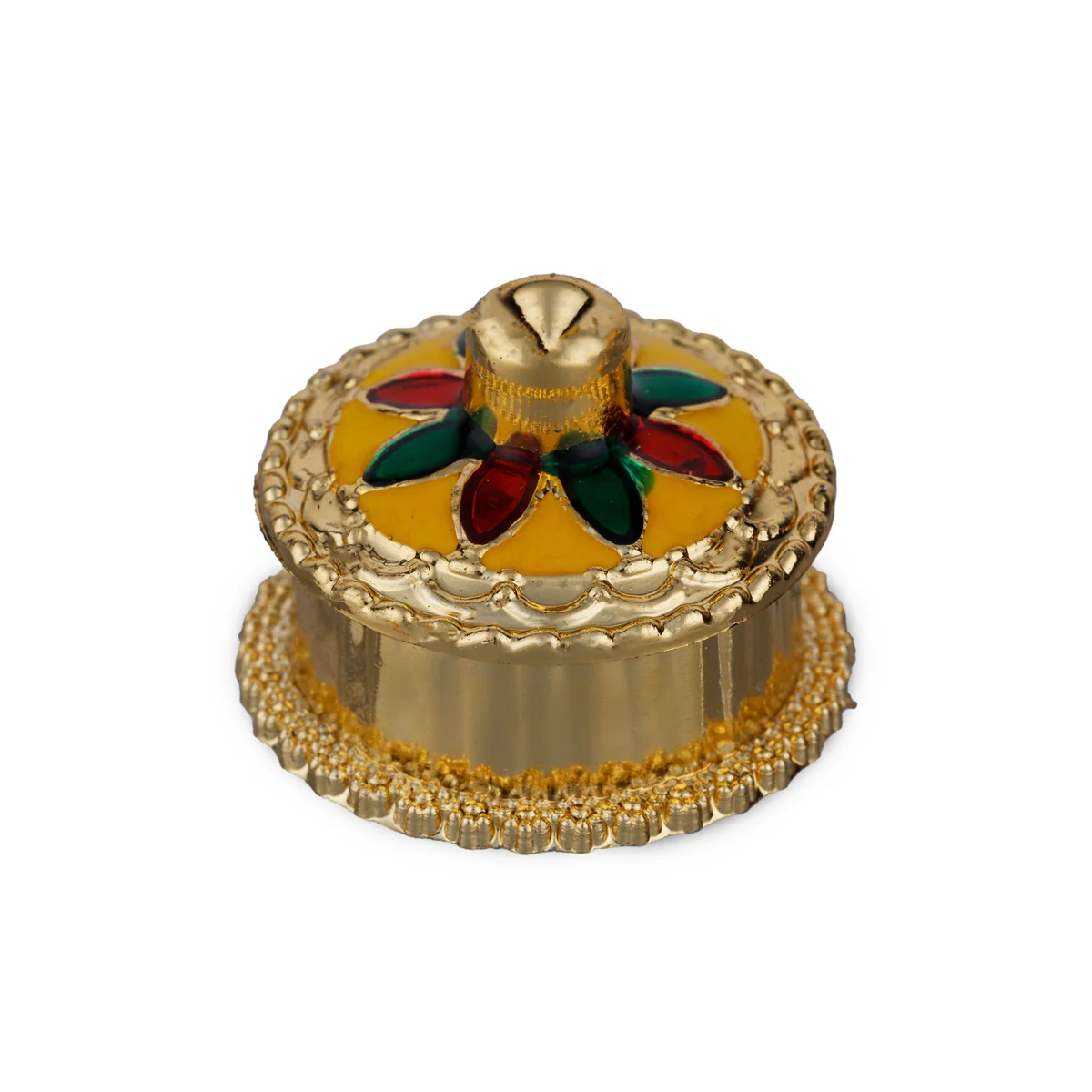 Kumkum Box Set - 1.5 x 1 Inches | 10 Pcs/ Kumkum Bharani/ Kumkum Pot for Pooja/ 100 Gms/ Assorted Design - Image 6