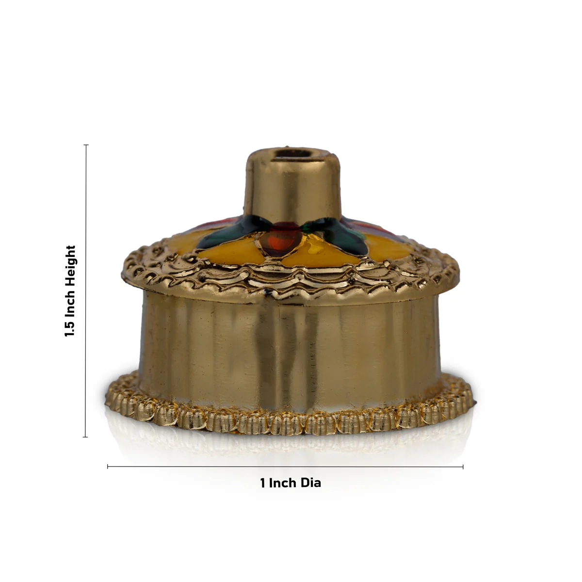 Kumkum Box Set - 1.5 x 1 Inches | 10 Pcs/ Kumkum Bharani/ Kumkum Pot for Pooja/ 100 Gms/ Assorted Design - Image 9