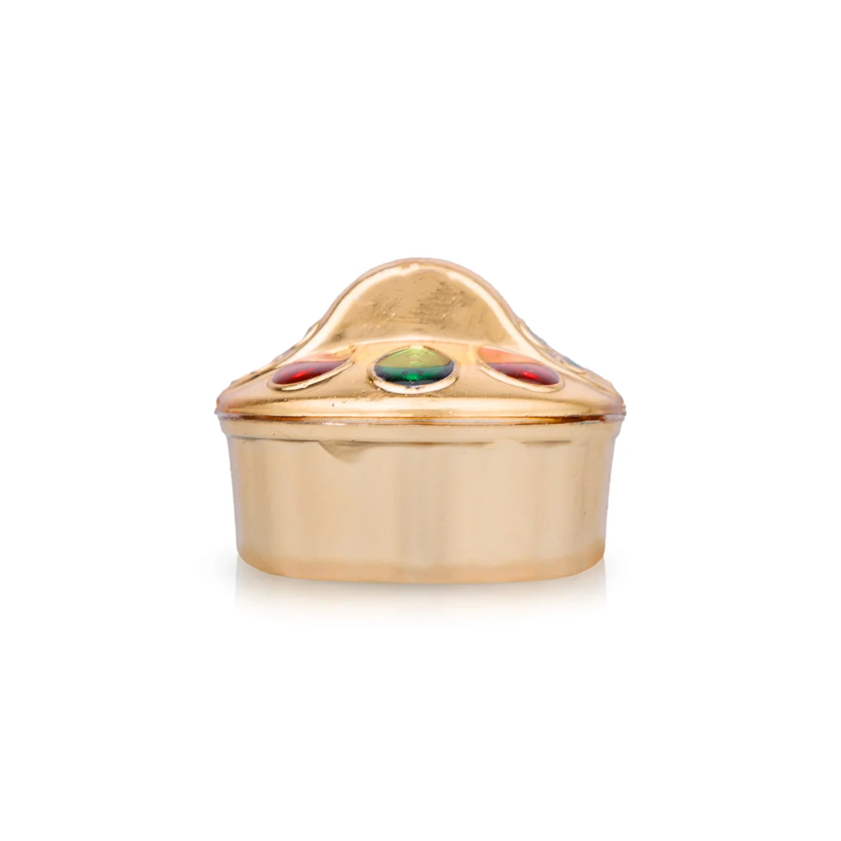 Kumkum Bharani Set - 1.5 x 1 Inches | 12 Pcs/ Kumkum Box/ Gold Colour Kumkum Pot for Women - Image 5