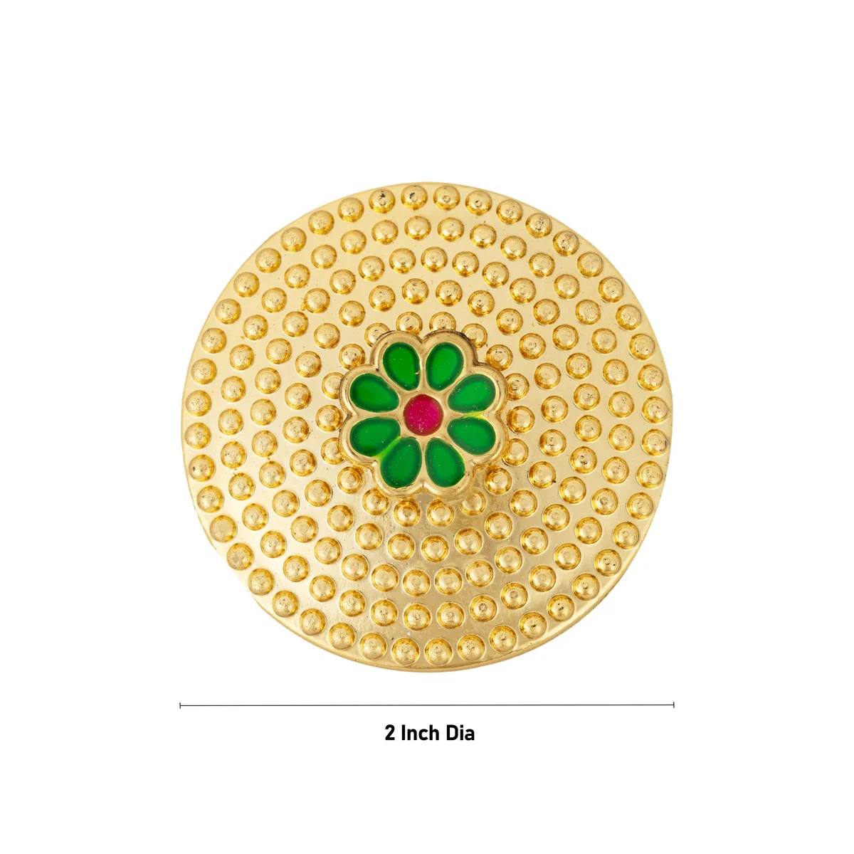 Kumkum Box Set - 2 Inch Dia | 10 Pcs/ Gold Polish Sindoor Pot/ Kumkum Bharani For Pooja And Festive Gifting - Image 3