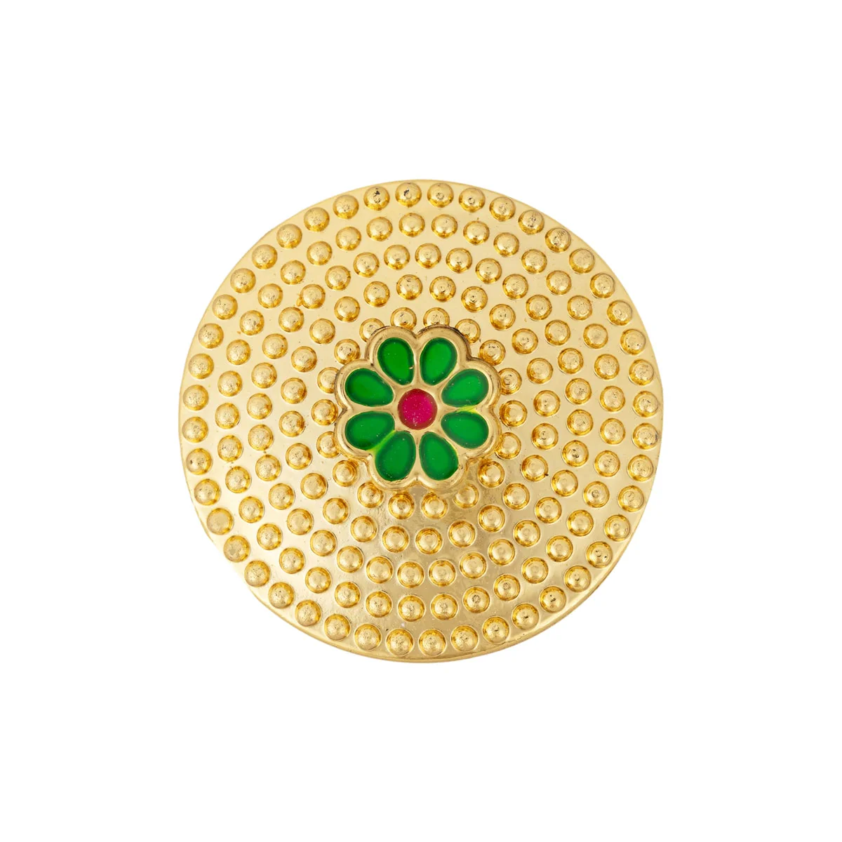 Kumkum Box Set - 2 Inch Dia | 10 Pcs/ Gold Polish Sindoor Pot/ Kumkum Bharani For Pooja And Festive Gifting - Image 4