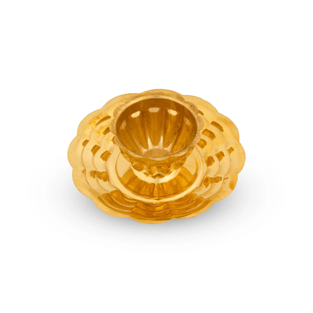 Kumkum Box With Plate - 2 x 3 Inches | Brass Sindoor Pot/ Kumkum Bharani/ Sindoor Box for Pooja - Image 2