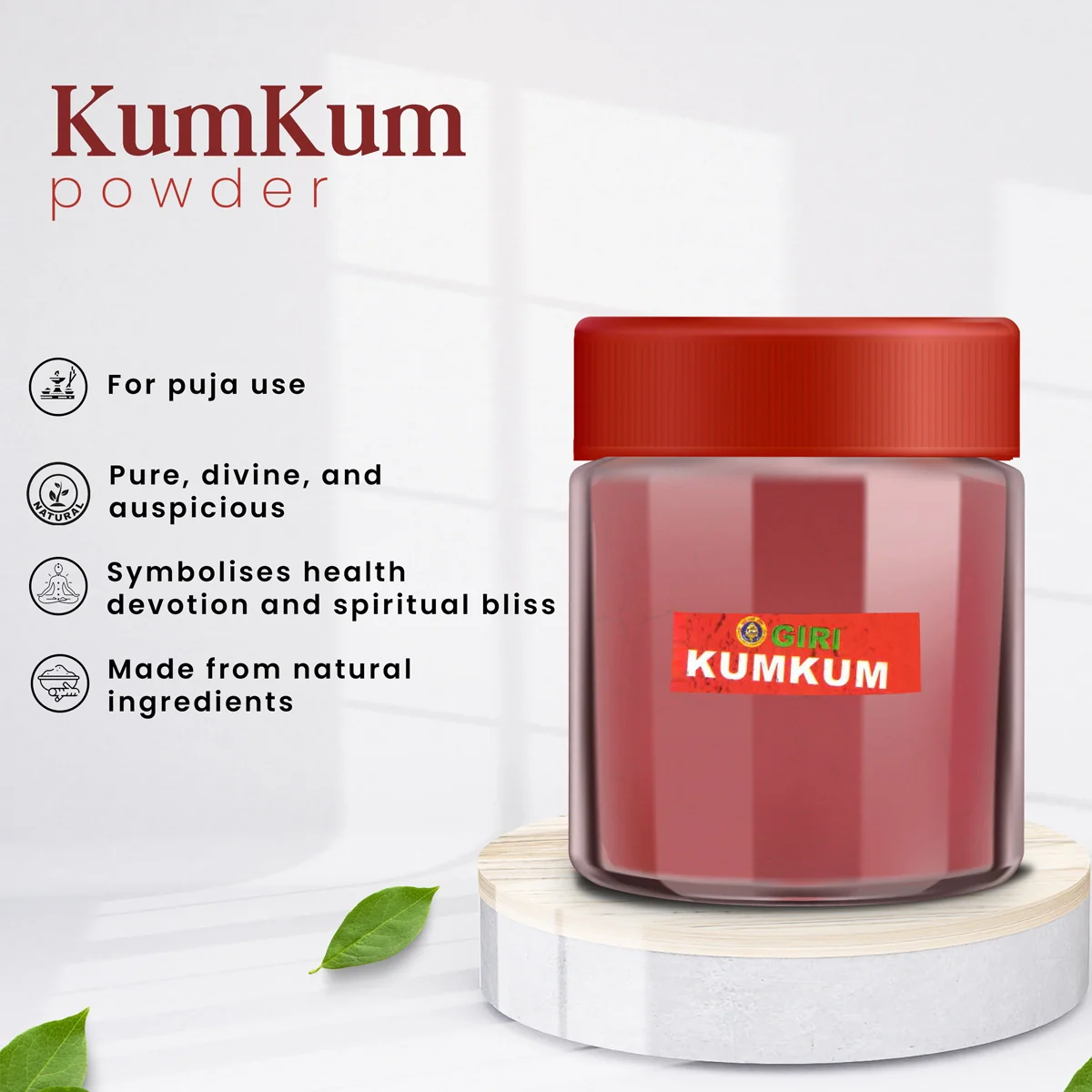 Giri Kumkum - 50 Gms | Tilak/ Sindoor/ Dark Red Colour/ Kumkuma for Pooja - Image 7