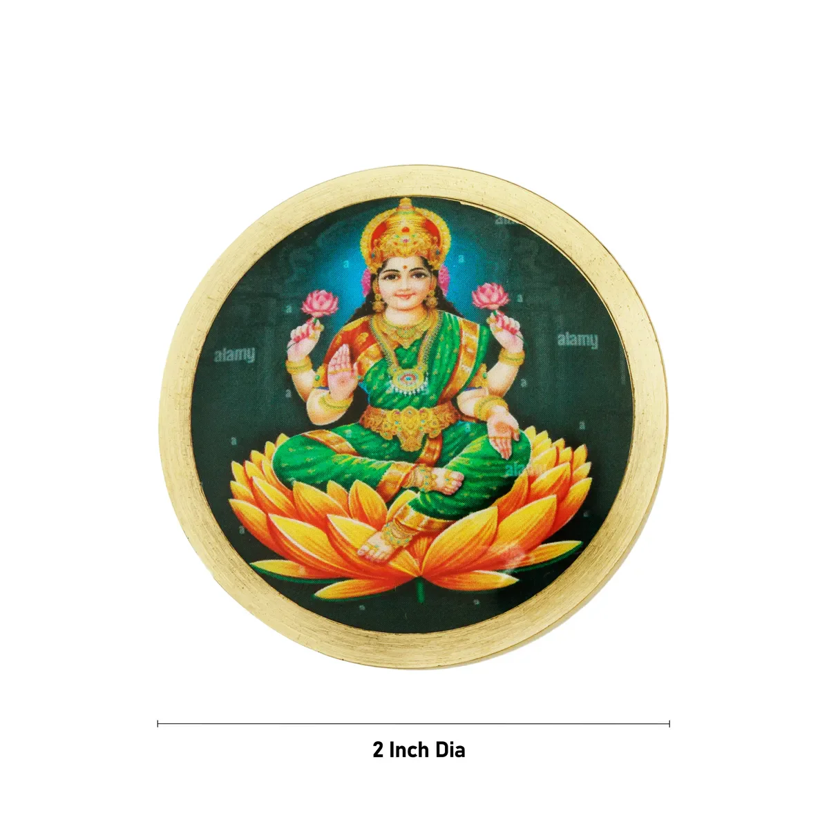 Lakshmi Murti Design Kumkum Box - 0.5 x 2 Inches | Brass Kumkum Bharani/ Sindoor Pot for Women - Image 3
