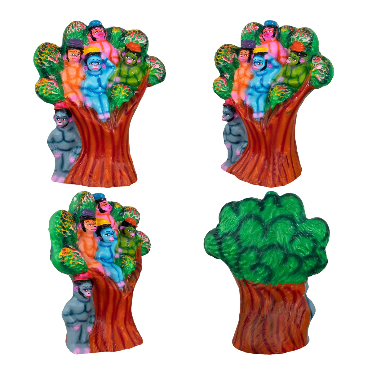 Kurangu Kulla Viyabari Clay Golu Bommai Set - 10 x 8 Inches | Giri Golu Doll/ Navaratri Golu Bomma/Gombe/Bommai - Image 2
