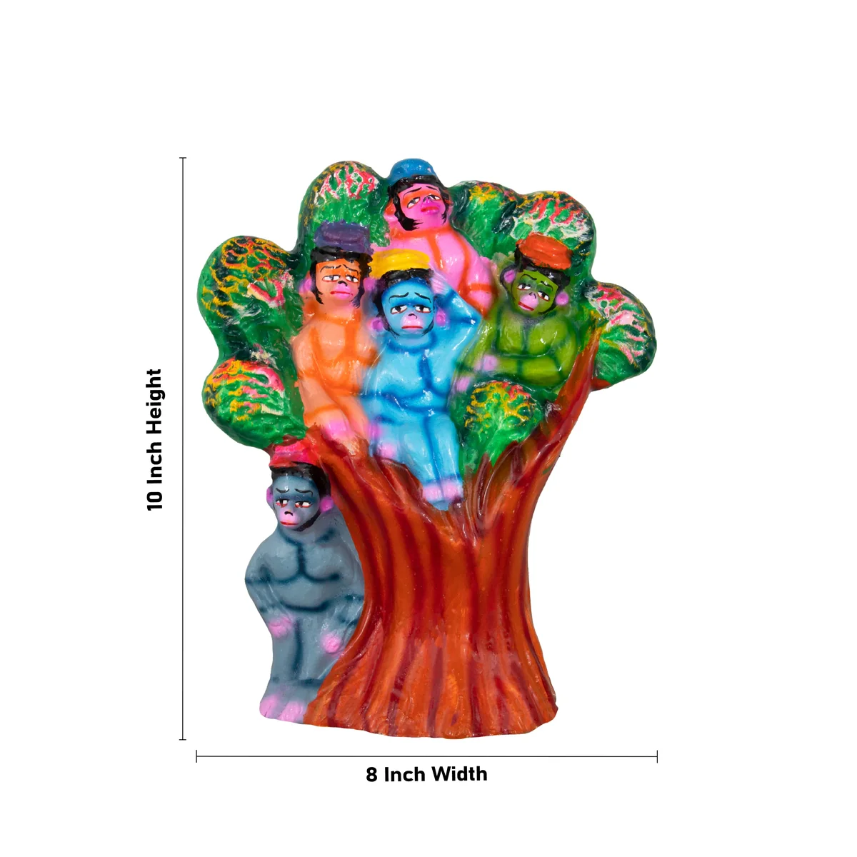 Kurangu Kulla Viyabari Clay Golu Bommai Set - 10 x 8 Inches | Giri Golu Doll/ Navaratri Golu Bomma/Gombe/Bommai - Image 5