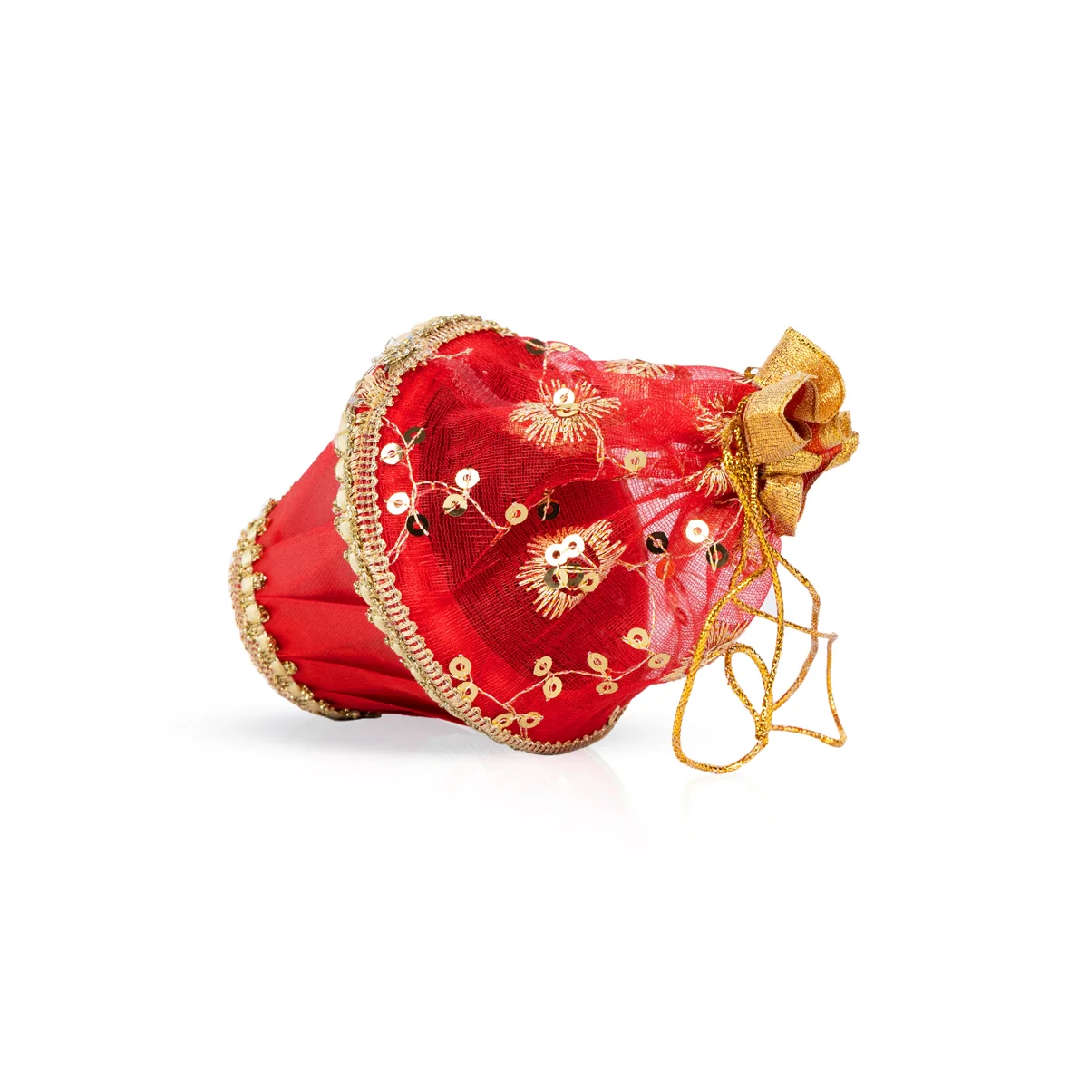 Decorative Tokri Basket With Net Cover- 2.75 x 3.5 Inches | Gift Hamper Basket/Chocolate Gift Basket For Storage - Image 3