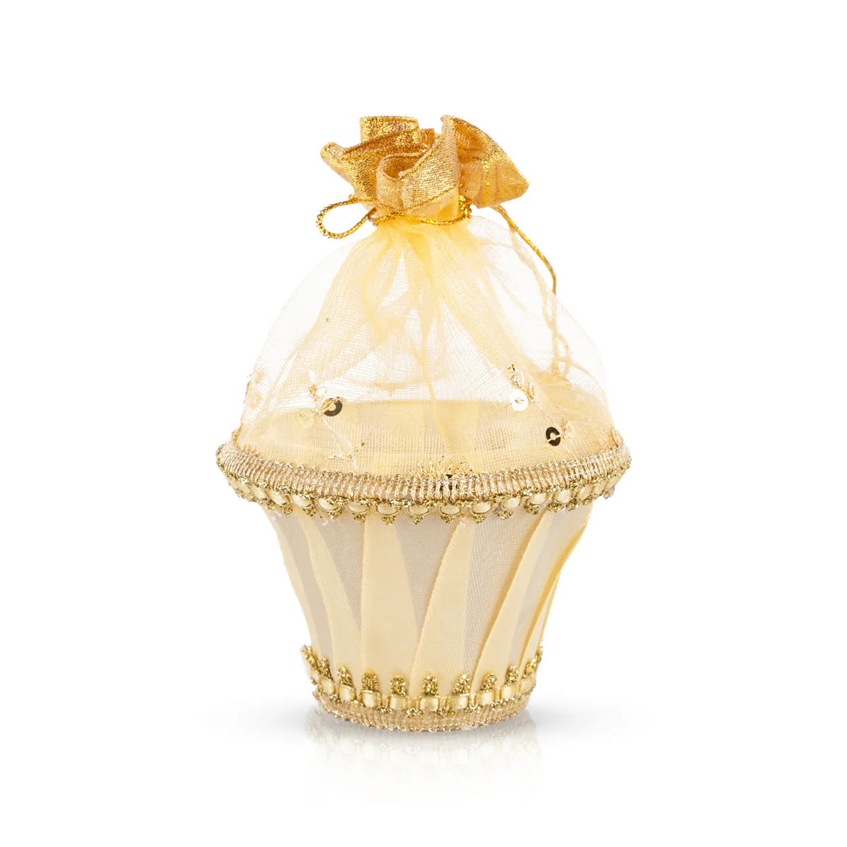 Decorative Tokri Basket With Net Cover- 2.75 x 3.5 Inches | Gift Hamper Basket/Chocolate Gift Basket For Storage - Image 4
