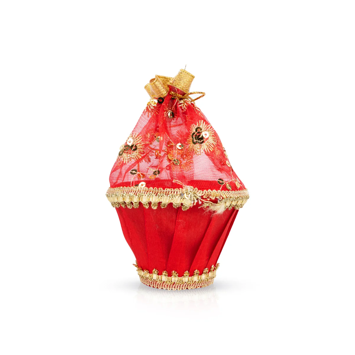 Decorative Tokri Basket With Net Cover- 2.75 x 3.5 Inches | Gift Hamper Basket/Chocolate Gift Basket For Storage - Image 5