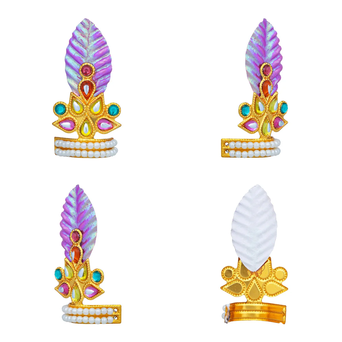 Laddu Gopal Jewellery Set | Gold Polish Artificial Jewellery/ Krishna Jewellery Set for Laddu Gopal - Image 5