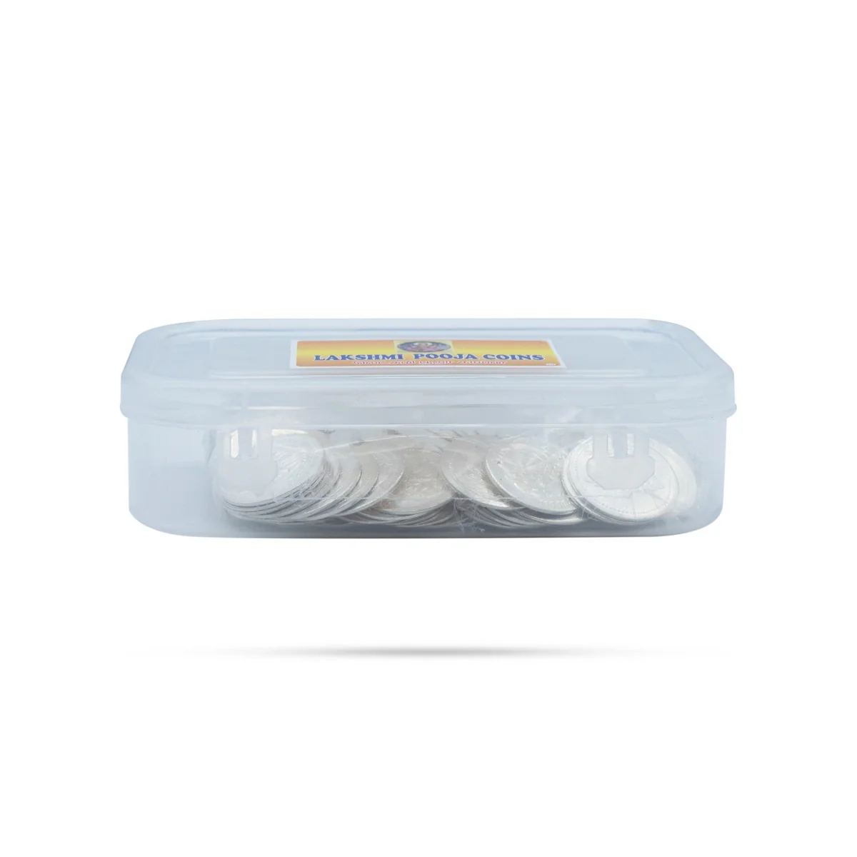 Lakshmi Coin With Box | 108 Pcs/ Silver Polish Laxmi Coin/ White Metal Pooja Coin for Worship - Image 2