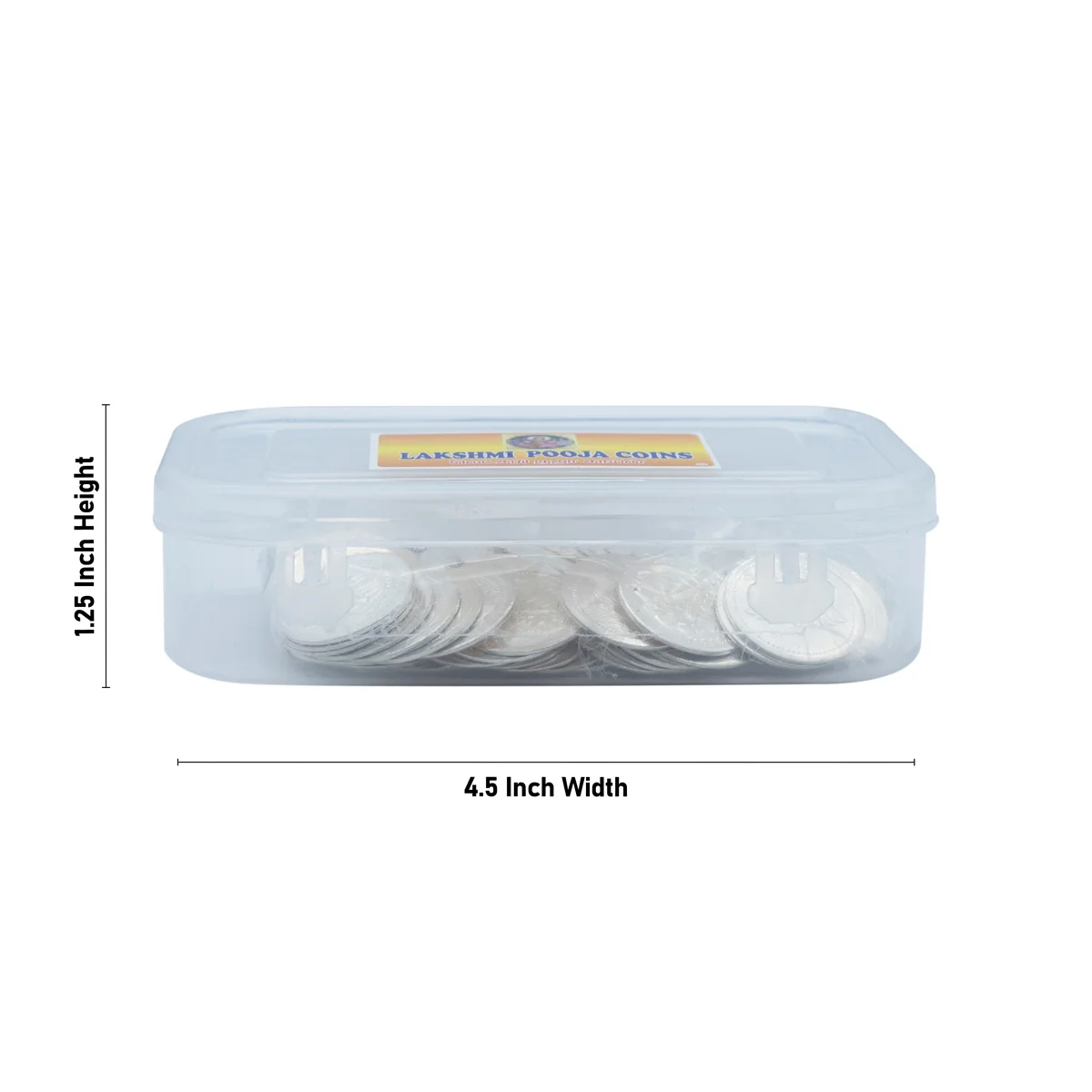Lakshmi Coin With Box | 108 Pcs/ Silver Polish Laxmi Coin/ White Metal Pooja Coin for Worship - Image 3