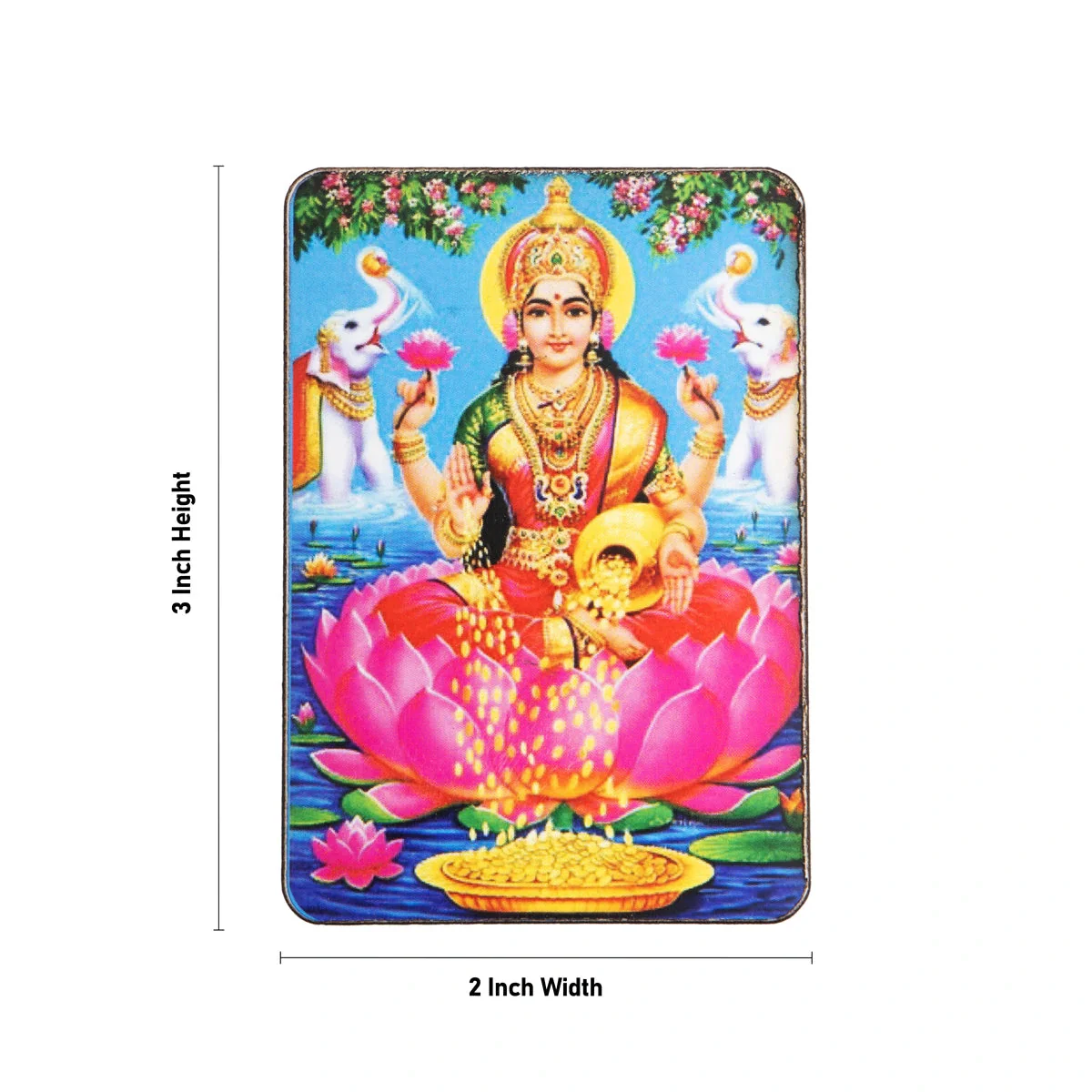 Lakshmi Fridge Magnet - Single Layer - 3 Inch - Image 2