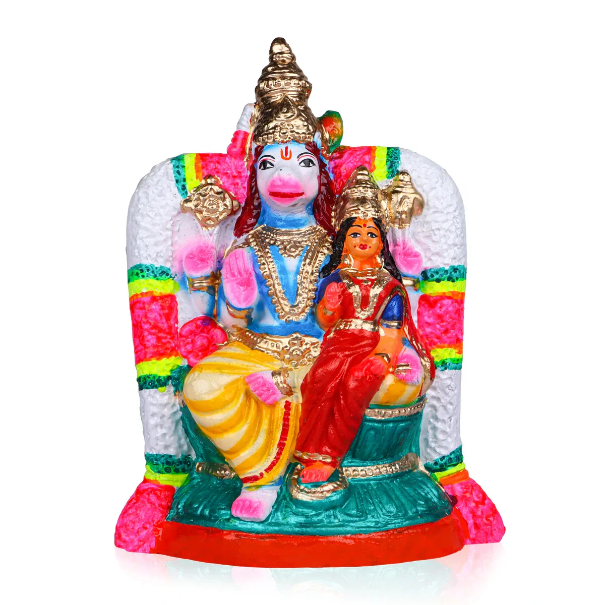 Lakshmi Hayagreevar Clay Golu Bommai - 10 Inches | Giri Golu Doll/ Navaratri Golu Bomma/Gombe/Bommai - Image 2