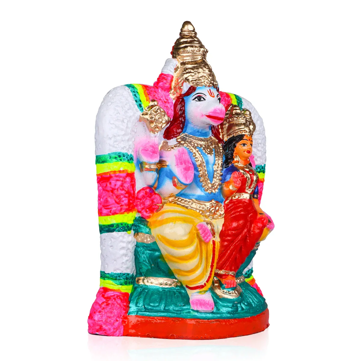 Lakshmi Hayagreevar Clay Golu Bommai - 10 Inches | Giri Golu Doll/ Navaratri Golu Bomma/Gombe/Bommai - Image 4