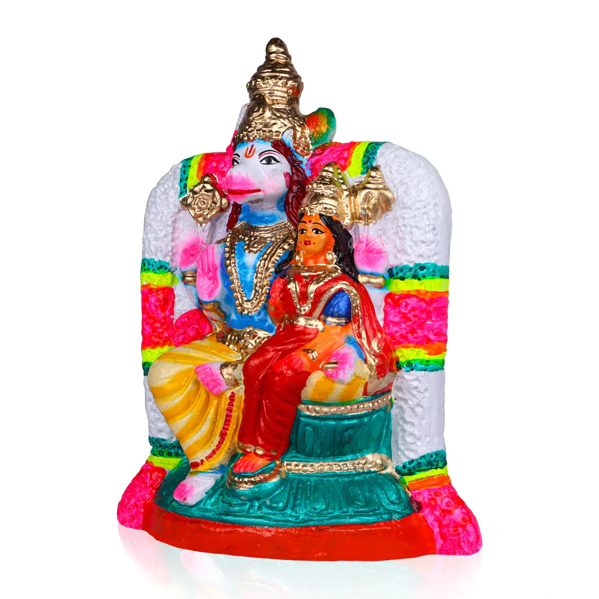 Lakshmi Hayagreevar Clay Golu Bommai - 10 Inches | Giri Golu Doll/ Navaratri Golu Bomma/Gombe/Bommai - Image 5