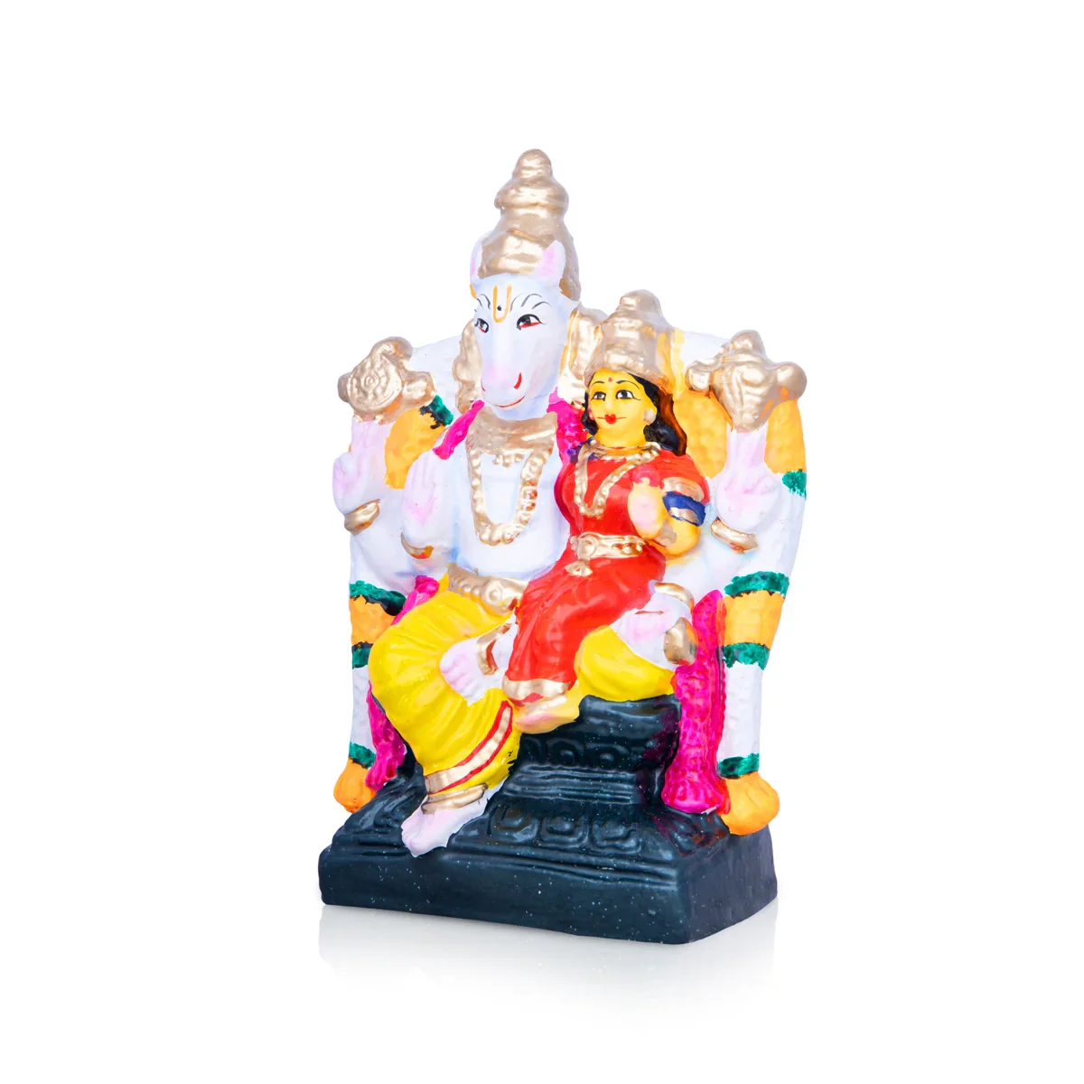 Lakshmi Hayagreevar Clay Golu Bommai - 10 x 6.5 Inches | Giri Golu Doll/ Navaratri Golu Bomma/Gombe/Bommai - Image 3