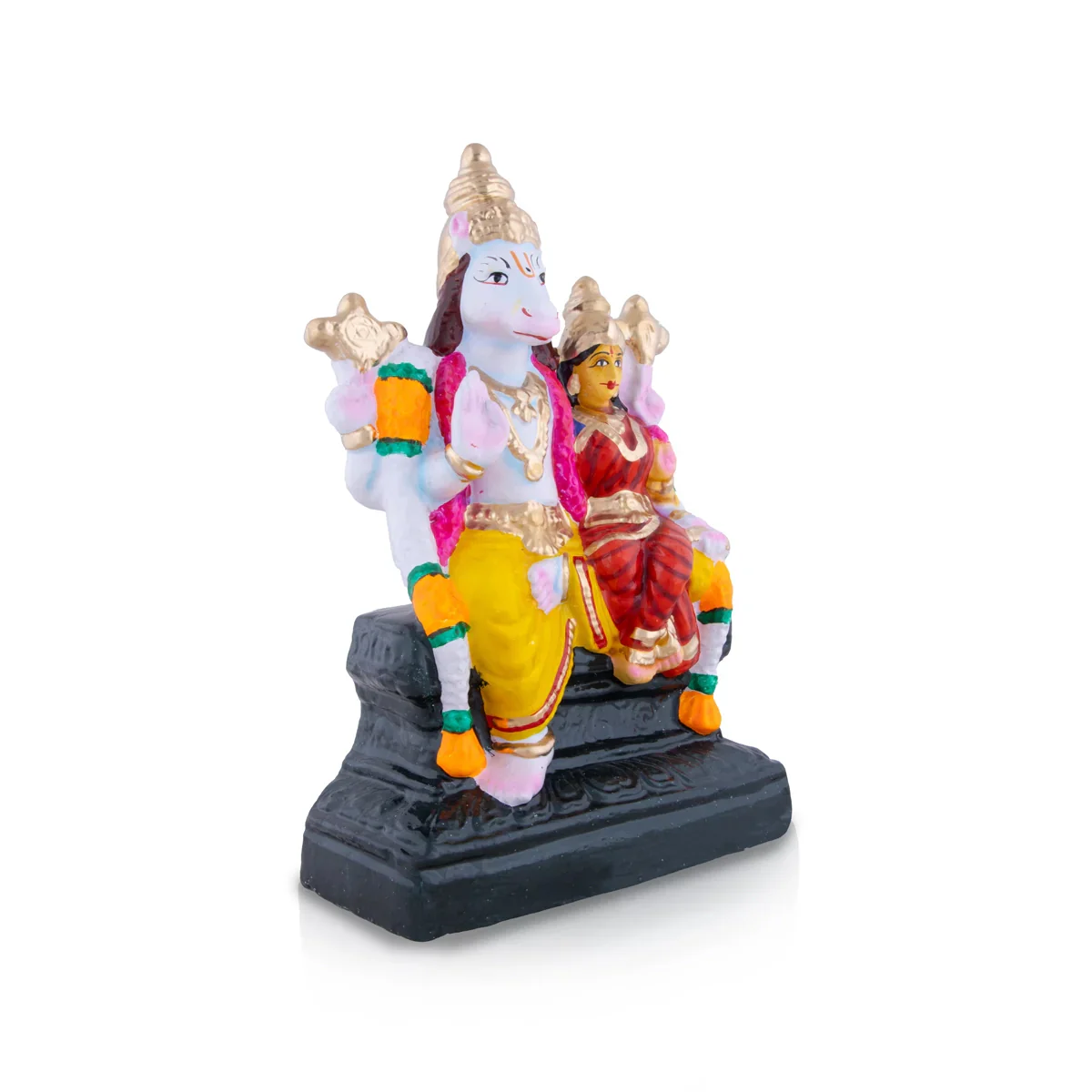 Lakshmi Hayagreevar Clay Golu Bommai - 13 x 8 Inches | Giri Golu Doll/ Navaratri Golu Bomma/Gombe/Bommai - Image 2