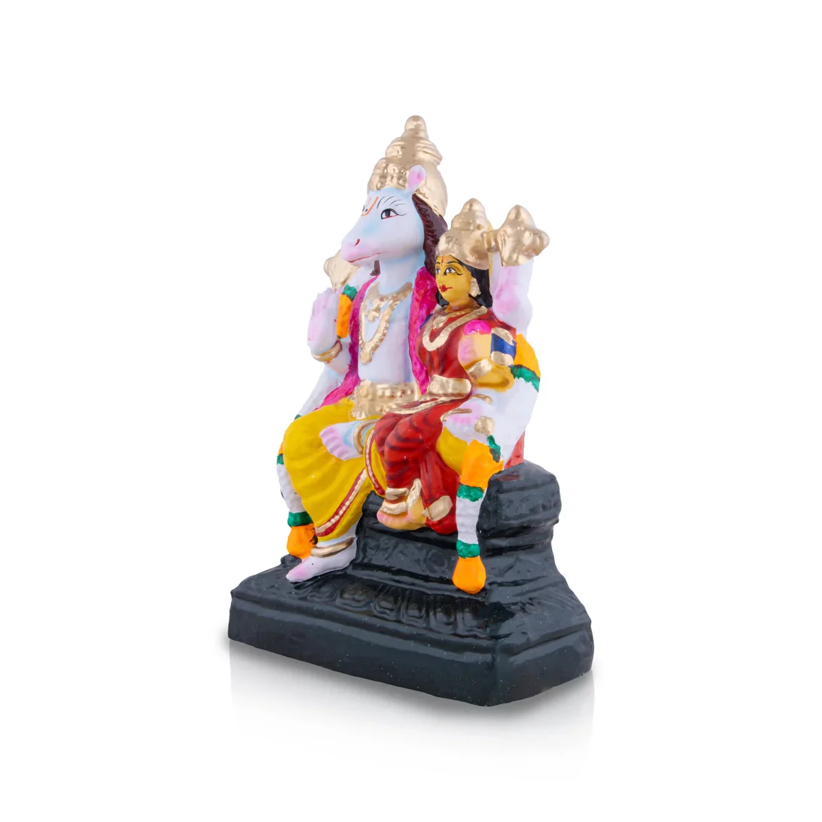 Lakshmi Hayagreevar Clay Golu Bommai - 13 x 8 Inches | Giri Golu Doll/ Navaratri Golu Bomma/Gombe/Bommai - Image 3