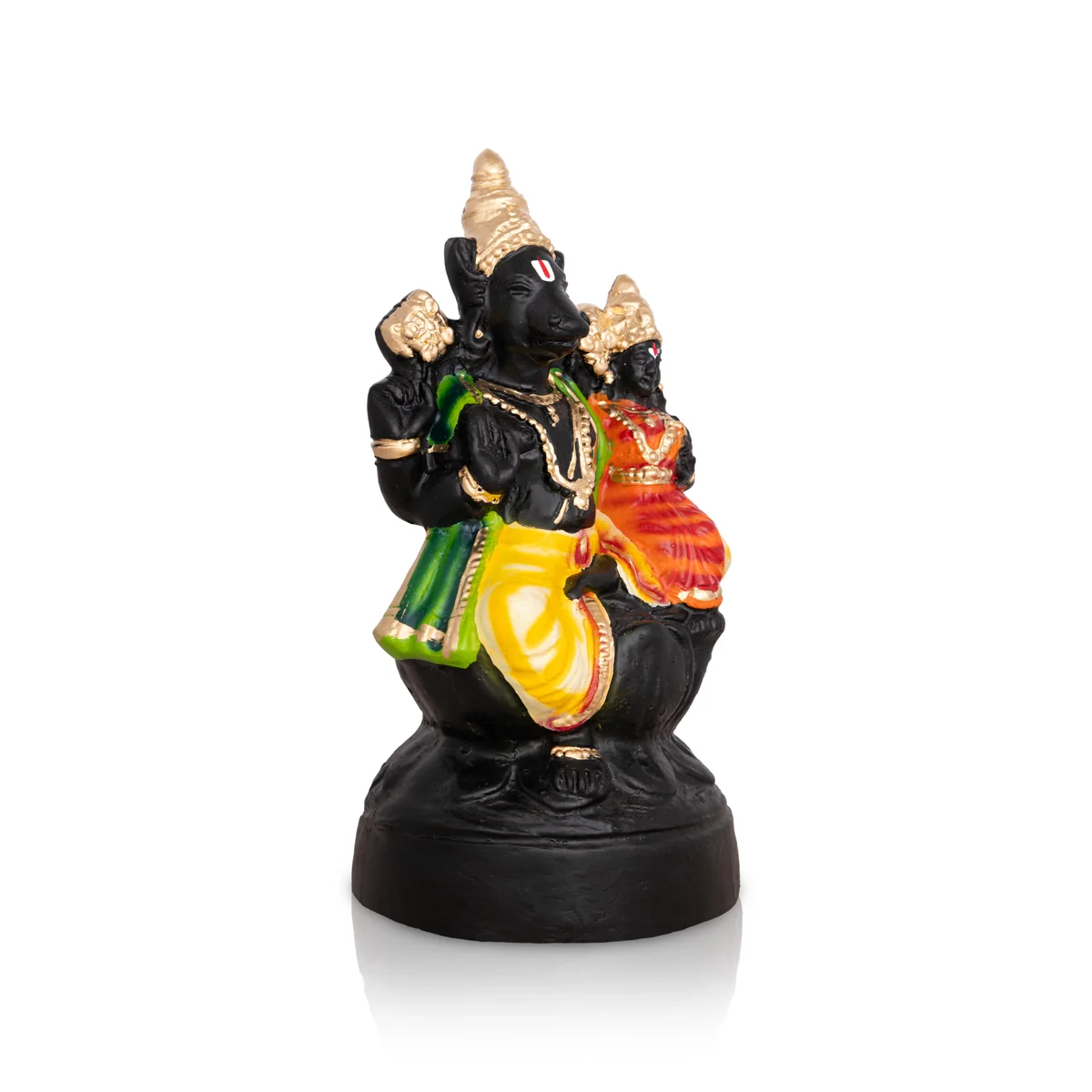 Lakshmi Hayagriva Statue Paper Mache Golu Bommai- 10 X 5 Inches | Giri Golu Doll/Navaratri Gombe/Navratri Décor - Image 2