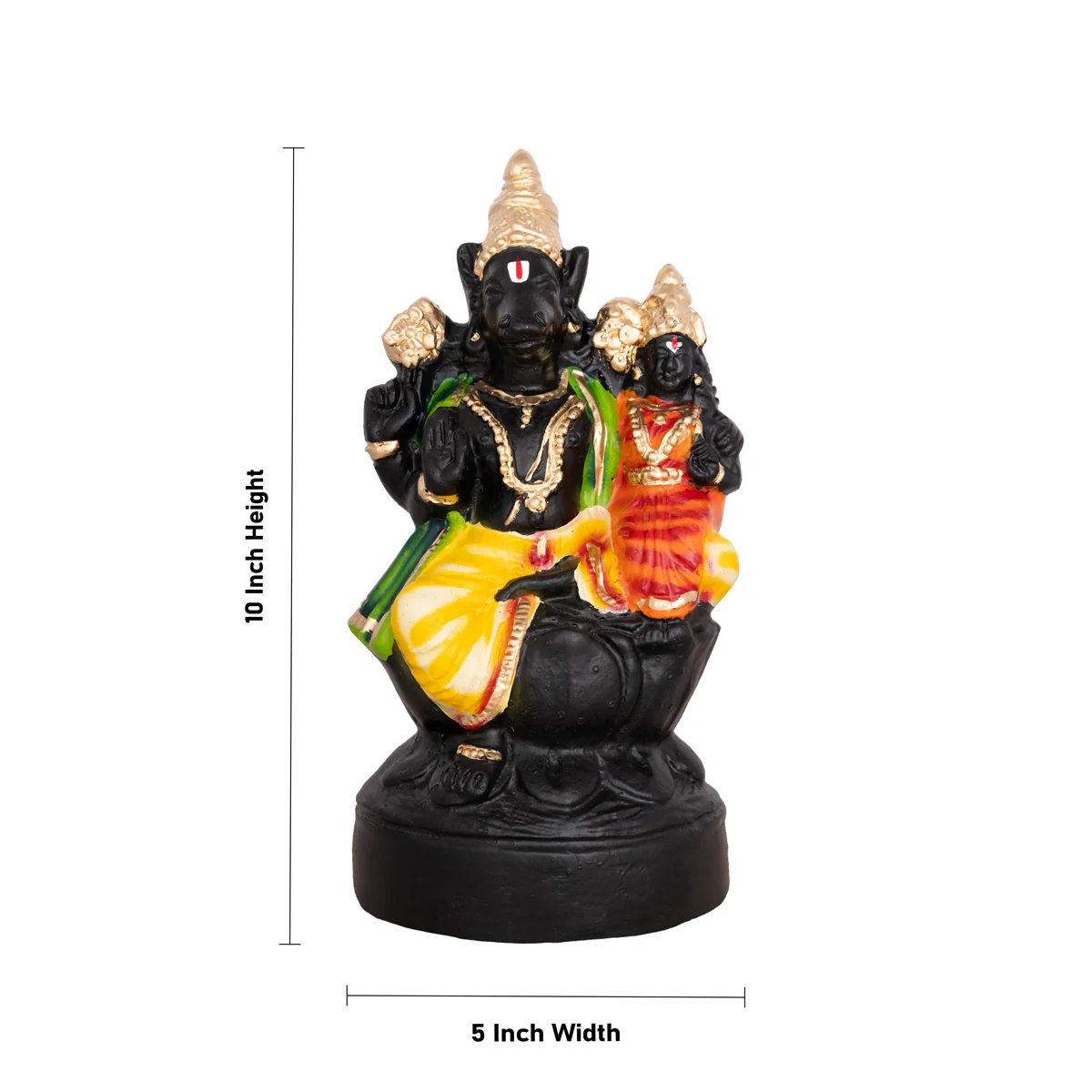 Lakshmi Hayagriva Statue Paper Mache Golu Bommai- 10 X 5 Inches | Giri Golu Doll/Navaratri Gombe/Navratri Décor - Image 4