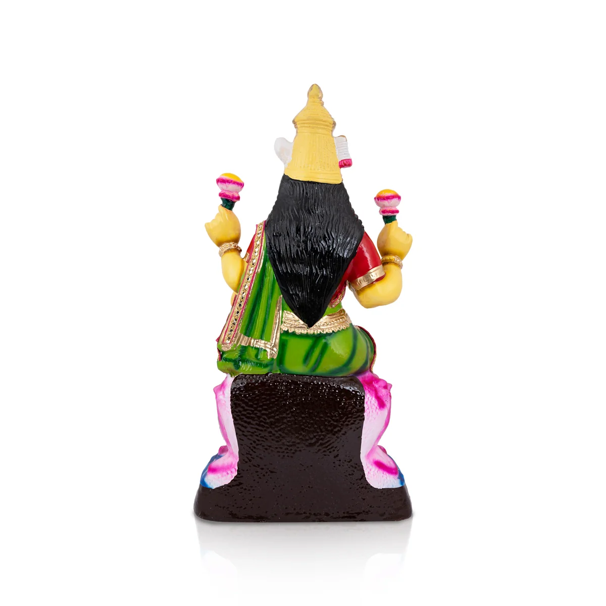 Lakshmi Idol Paper Mache Golu Bommai - 22 X 11 Inches | Navaratri Golu Gombe/ Giri Golu Doll/ Navratri Decor - Image 5