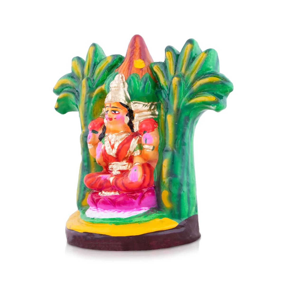 Lakshmi Kalasam Clay Golu Bommai - 8 x 7.5 Inches | Giri Golu Doll/ Navaratri Golu Bomma/Gombe/Bommai - Image 2