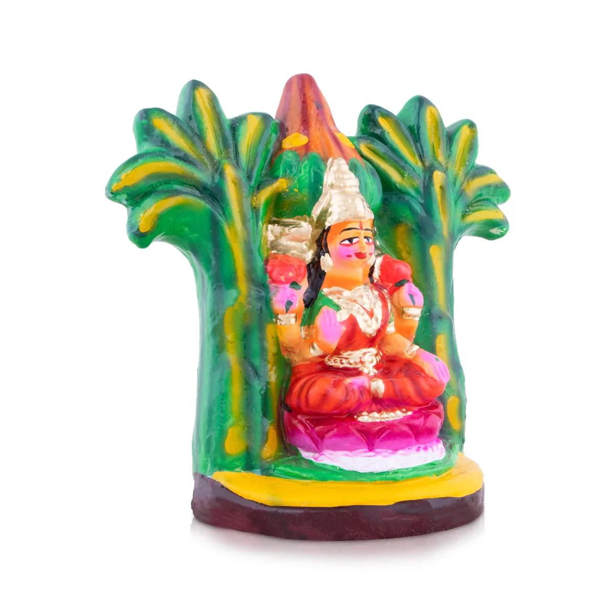 Lakshmi Kalasam Clay Golu Bommai - 8 x 7.5 Inches | Giri Golu Doll/ Navaratri Golu Bomma/Gombe/Bommai - Image 3