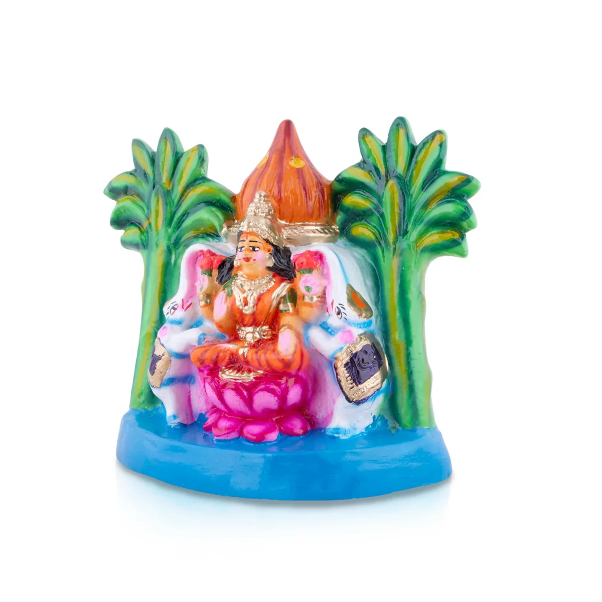 Lakshmi Kalasam Paper Mache Golu Bommai - 8 x 10 Inches | Giri Golu Doll/ Navaratri Golu Bomma/Gombe/Bommai - Image 2