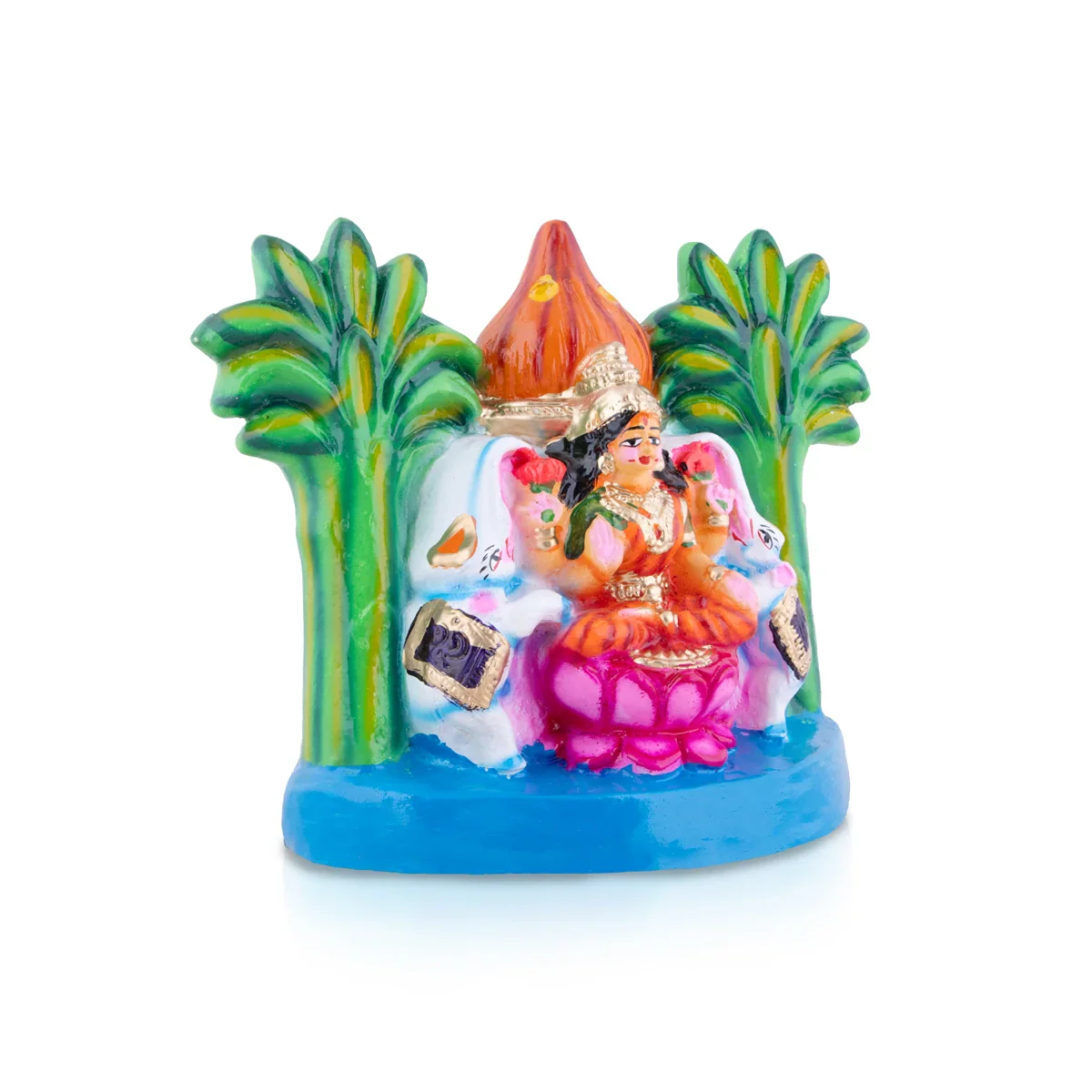 Lakshmi Kalasam Paper Mache Golu Bommai - 8 x 10 Inches | Giri Golu Doll/ Navaratri Golu Bomma/Gombe/Bommai - Image 3